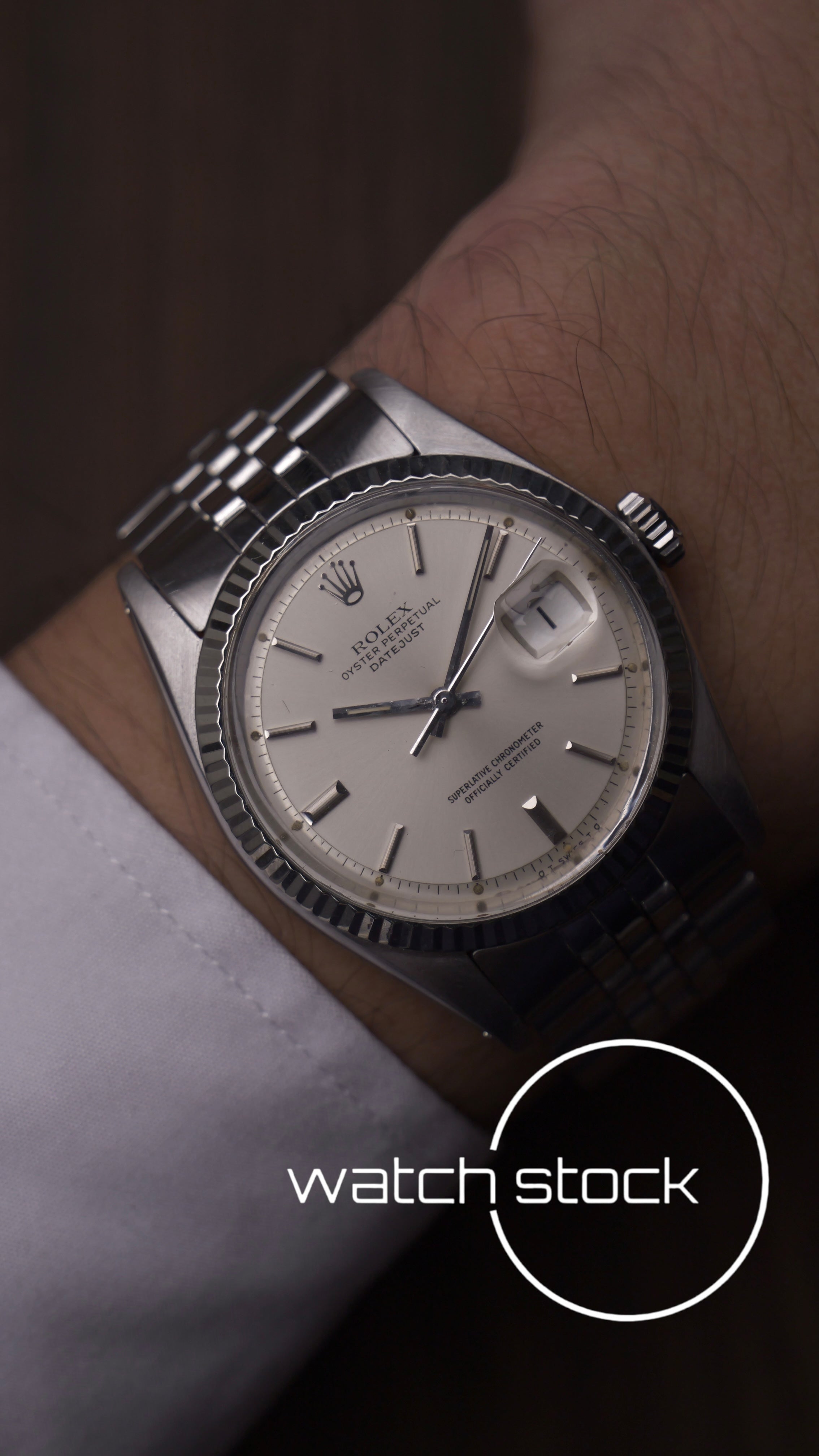 Rolex datejust 36mm ref. 1601 argente dial