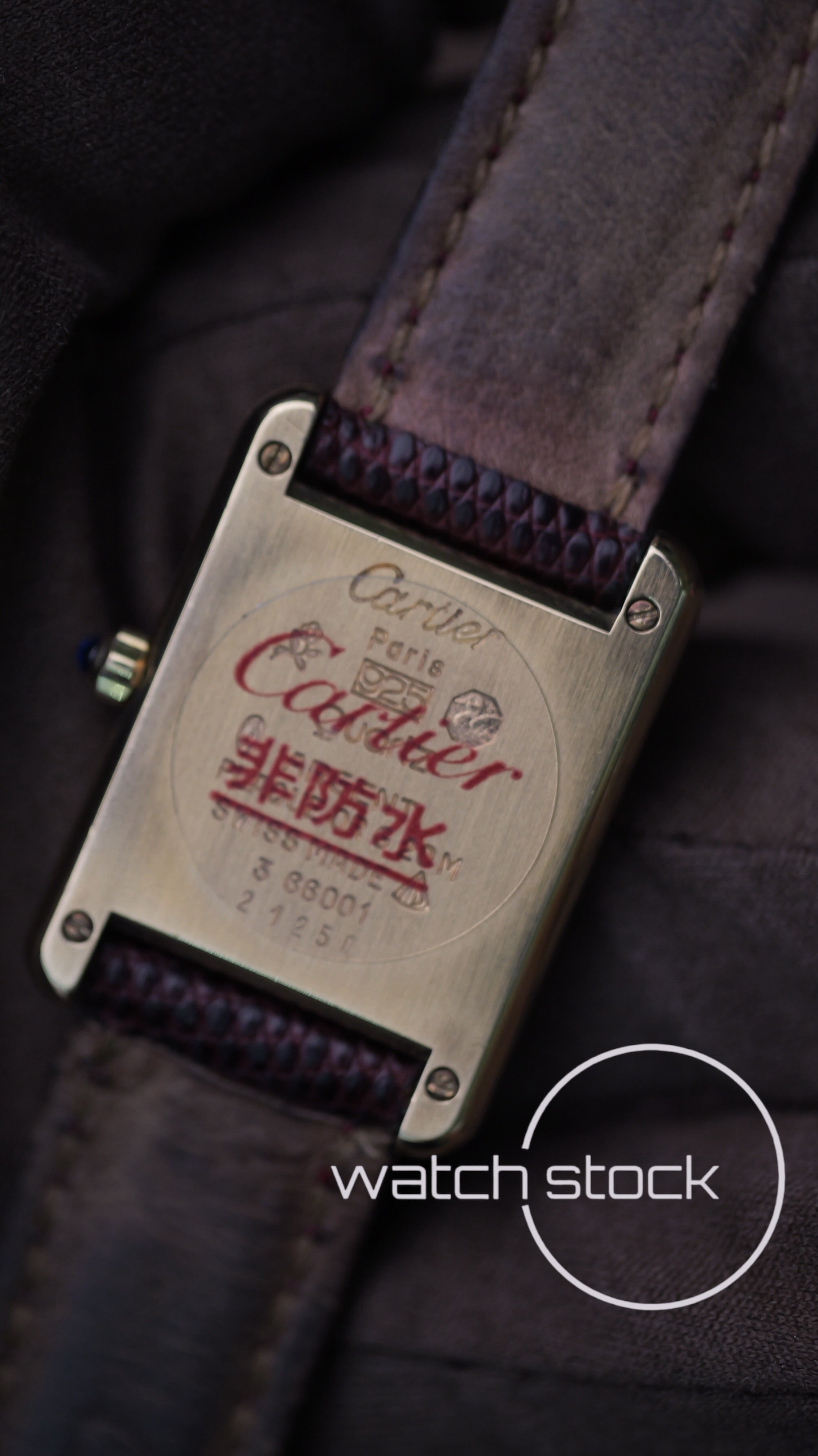 Cartier Tank TG3 Burgundy Dial 1980