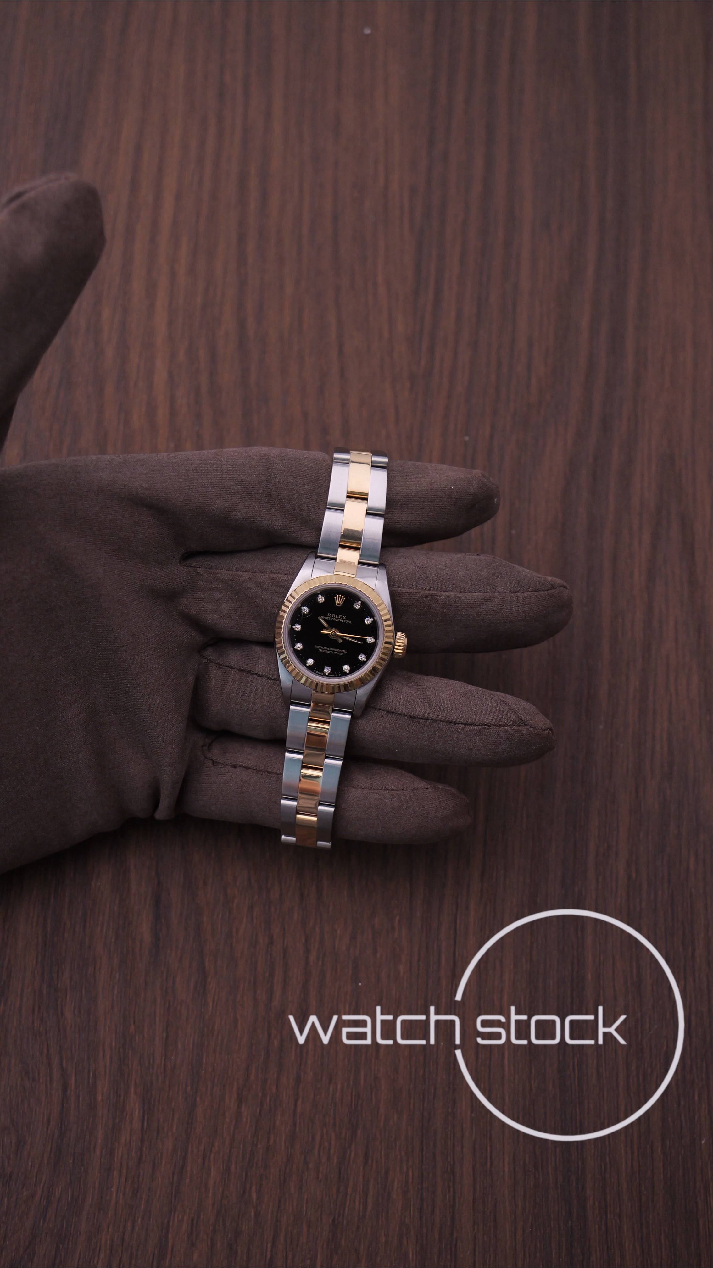 Rolex oyster perpetual 26mm ref. 67193 1994º Two Tone Diamonds