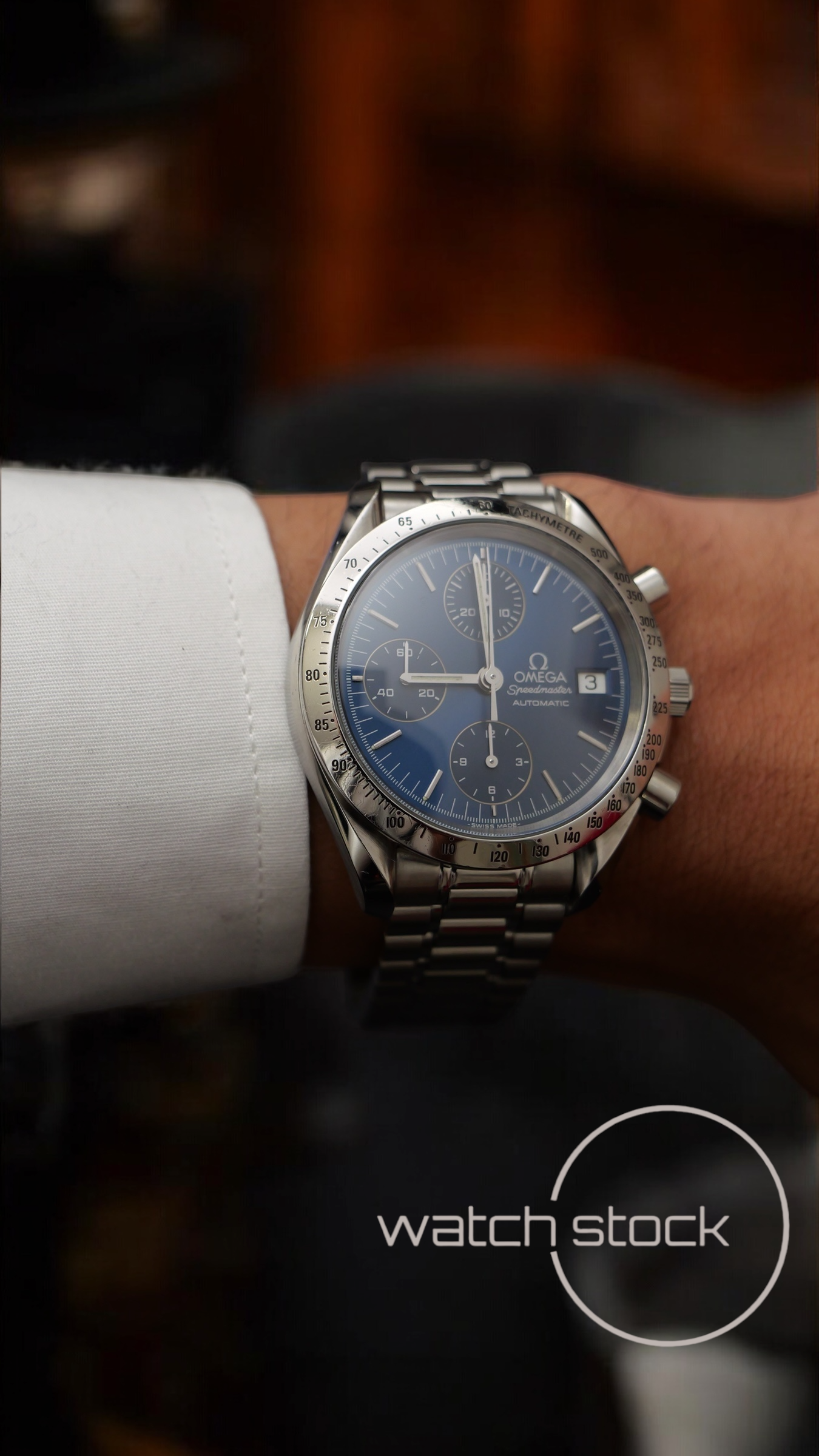 Omega speedmaster date (39mm) condizioni eccezionali Ref. 3511.80 automatic blue dial