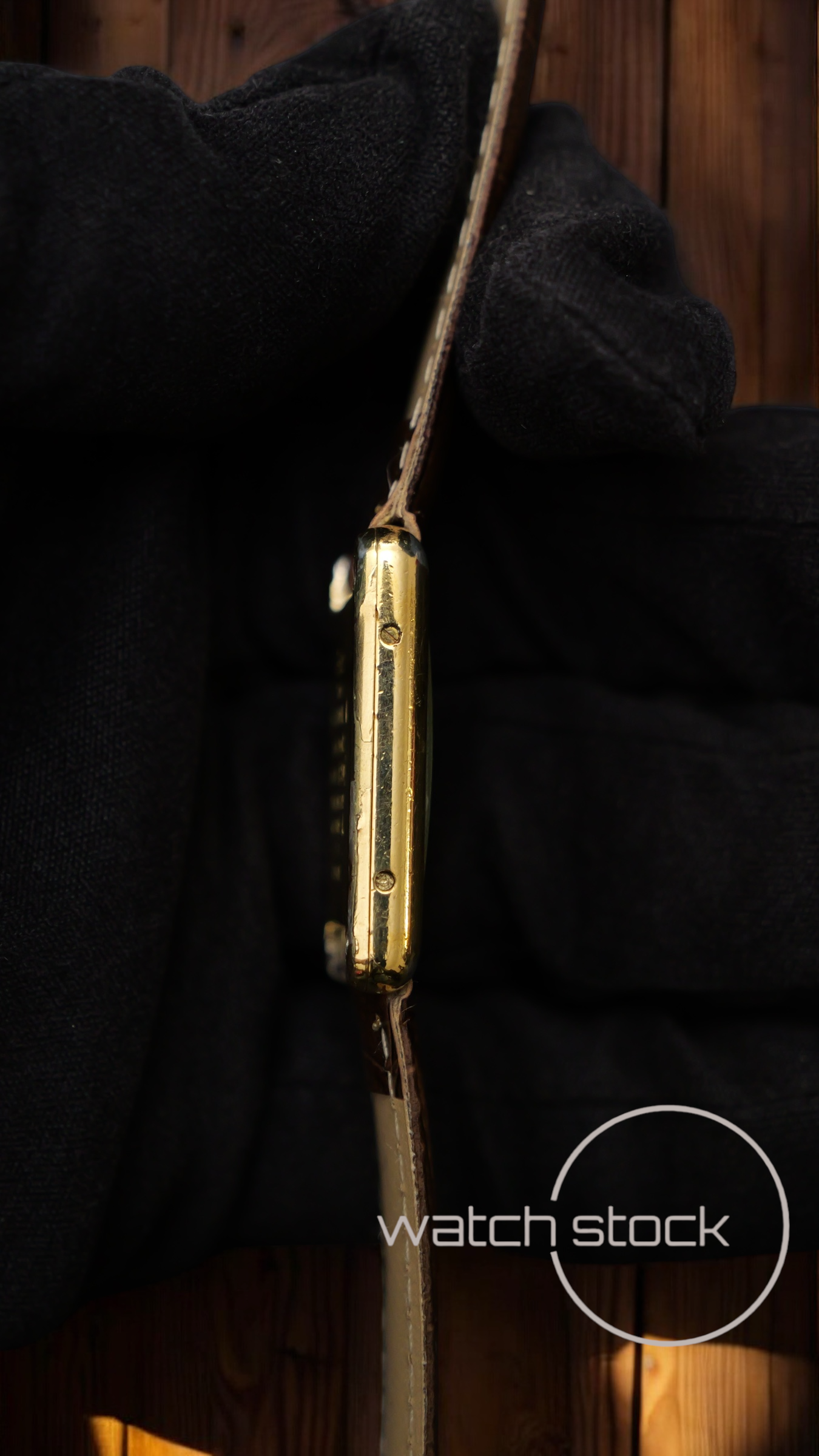 Cartier tank ref.29460 vermeil argent plaque gold trinity dial quarz tg.6 grande