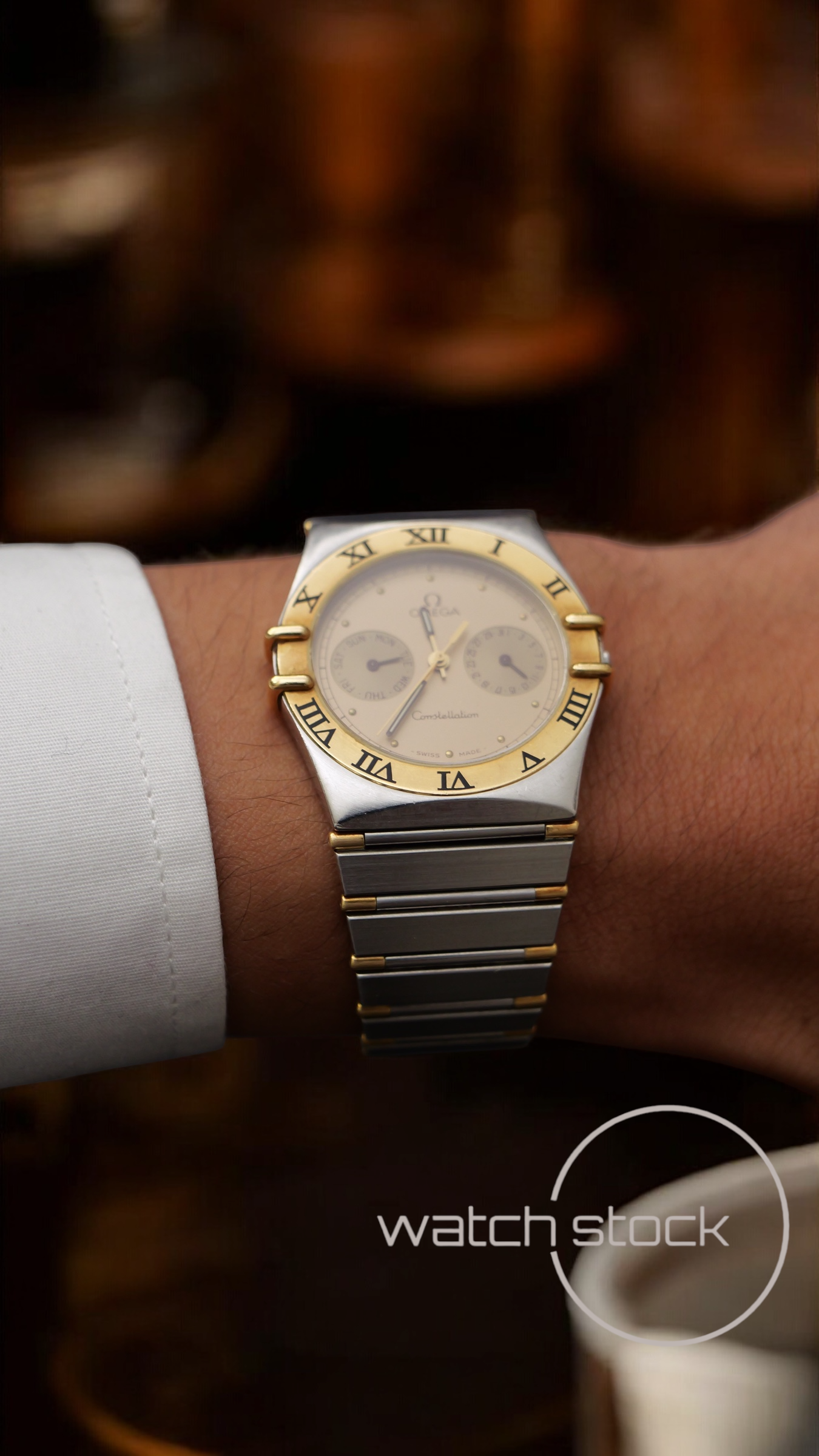 Omega constellation daydate quarz (34mm) yellow dial vintage