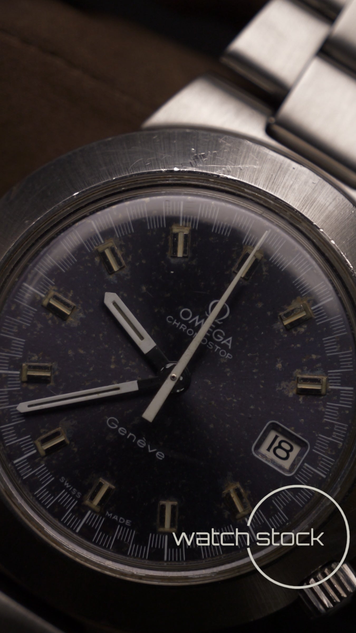 Omega chronostop 41mm blue (violet) dial ref:146.012 RARE Automatic