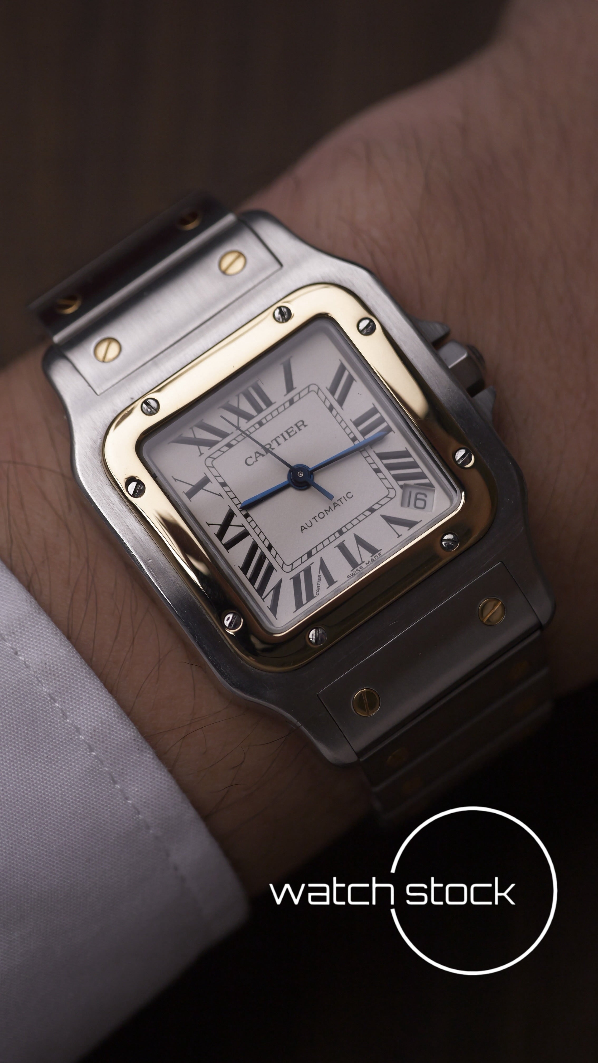 Cartier santos galbee XL Gold Steel ref.2823 Full set Automatic 32x45mm