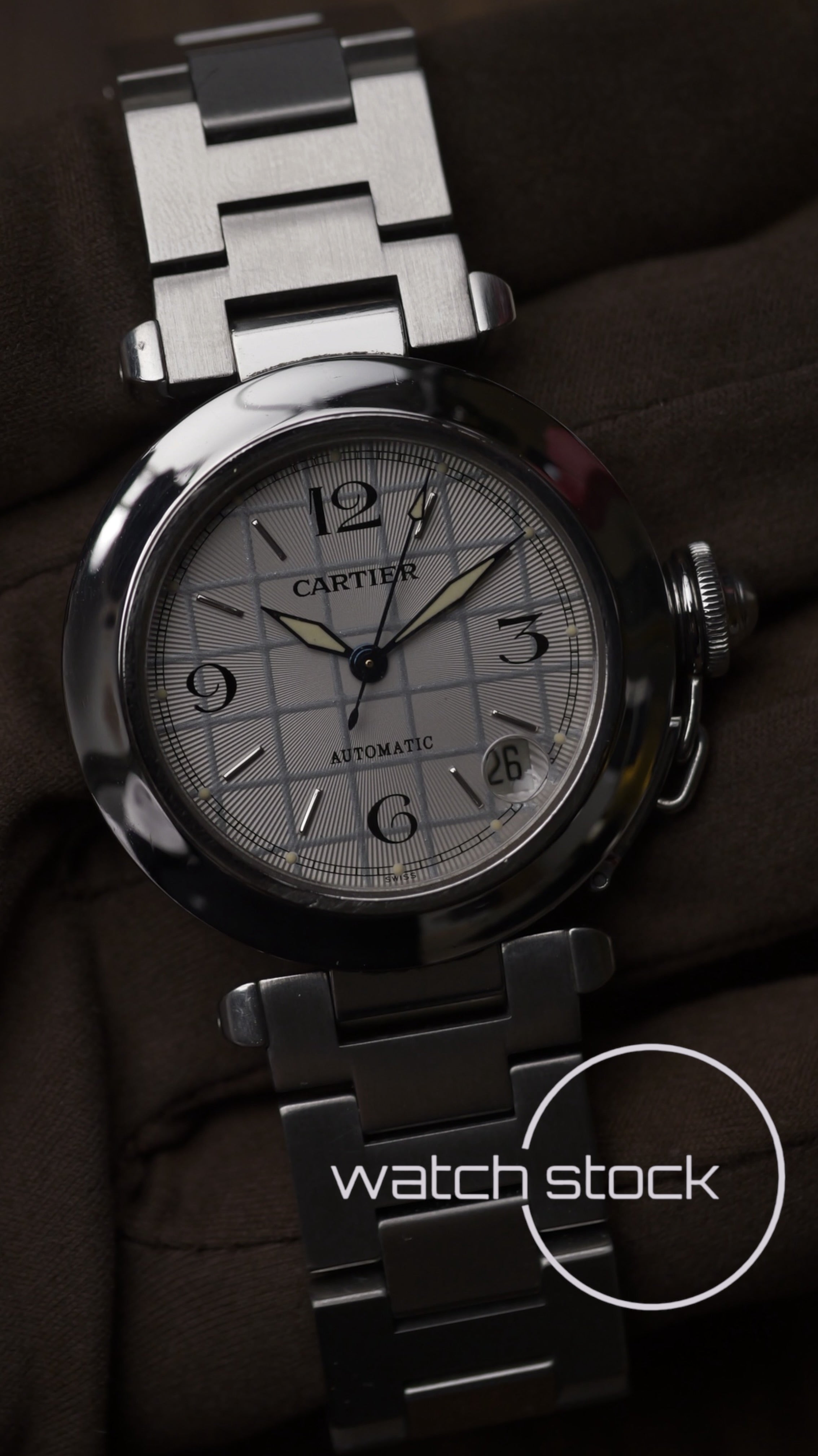 Cartier Pasha Automatic 35mm ref.2324 Grey dial Full Set