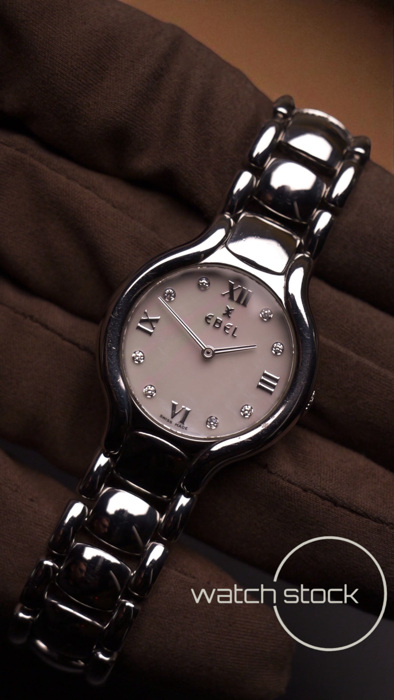 Ebel Beluga Quartz 26mm ref 9157421 diamanti anno 1990