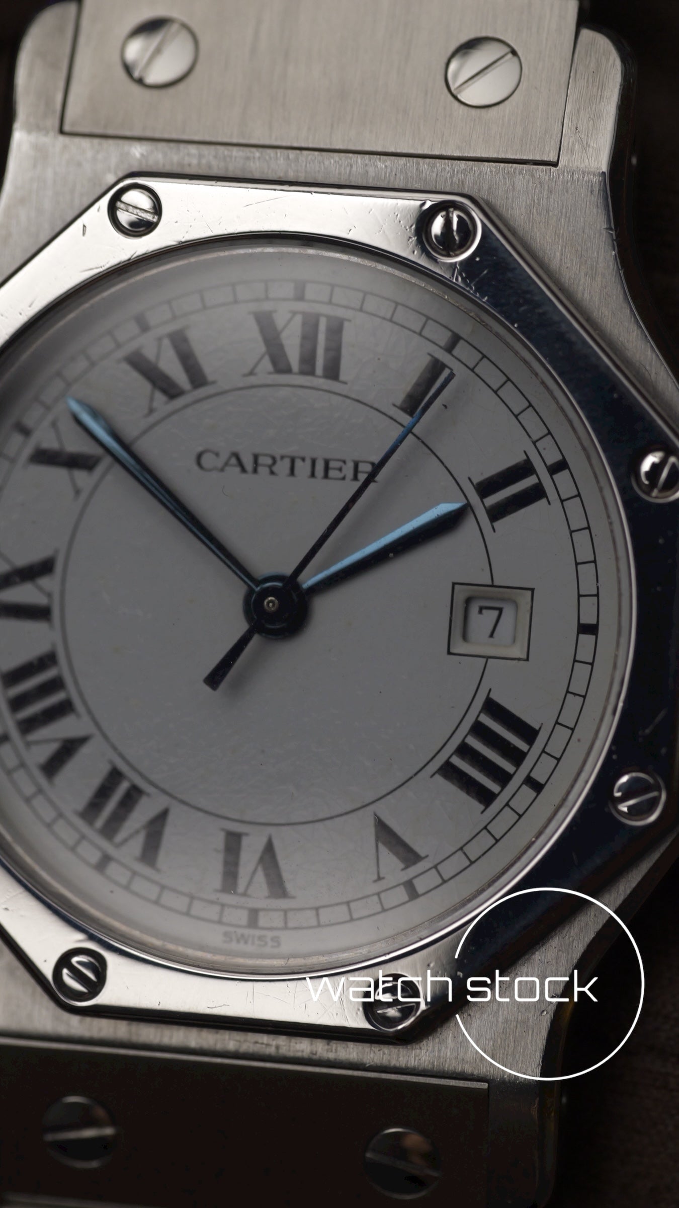 Cartier santos Octagon 30mm Large men ref.2966 Automatic