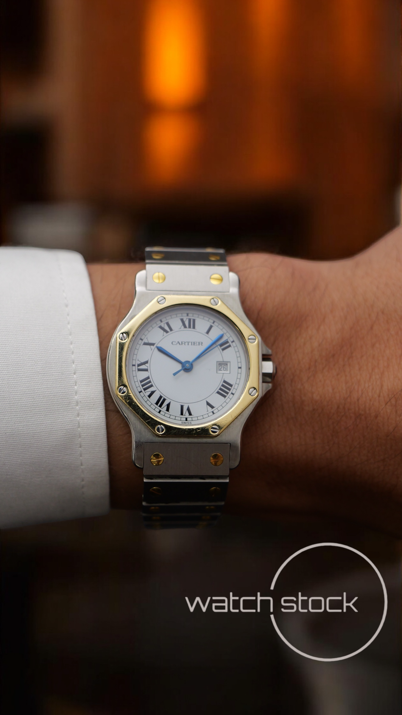 Cartier santos Octagon 30mm (Large) men santos de cartier 2966 Automatic