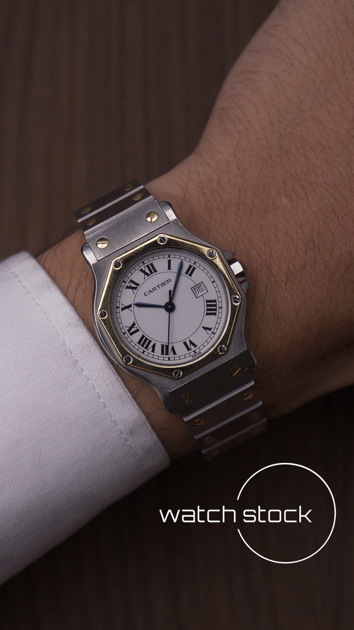 Cartier santos Octagon 30mm Large men ref.2966 Automatic