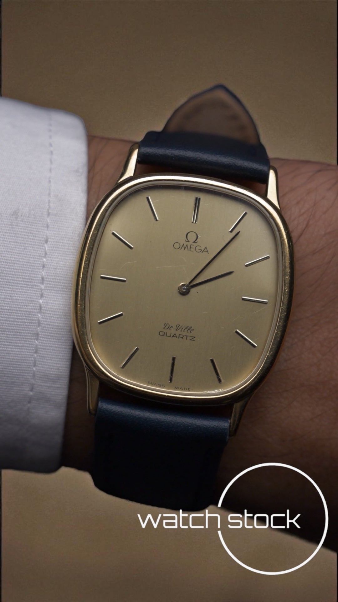 Omega de ville Quartz placcato oro ref: 181 0132.1 33mm