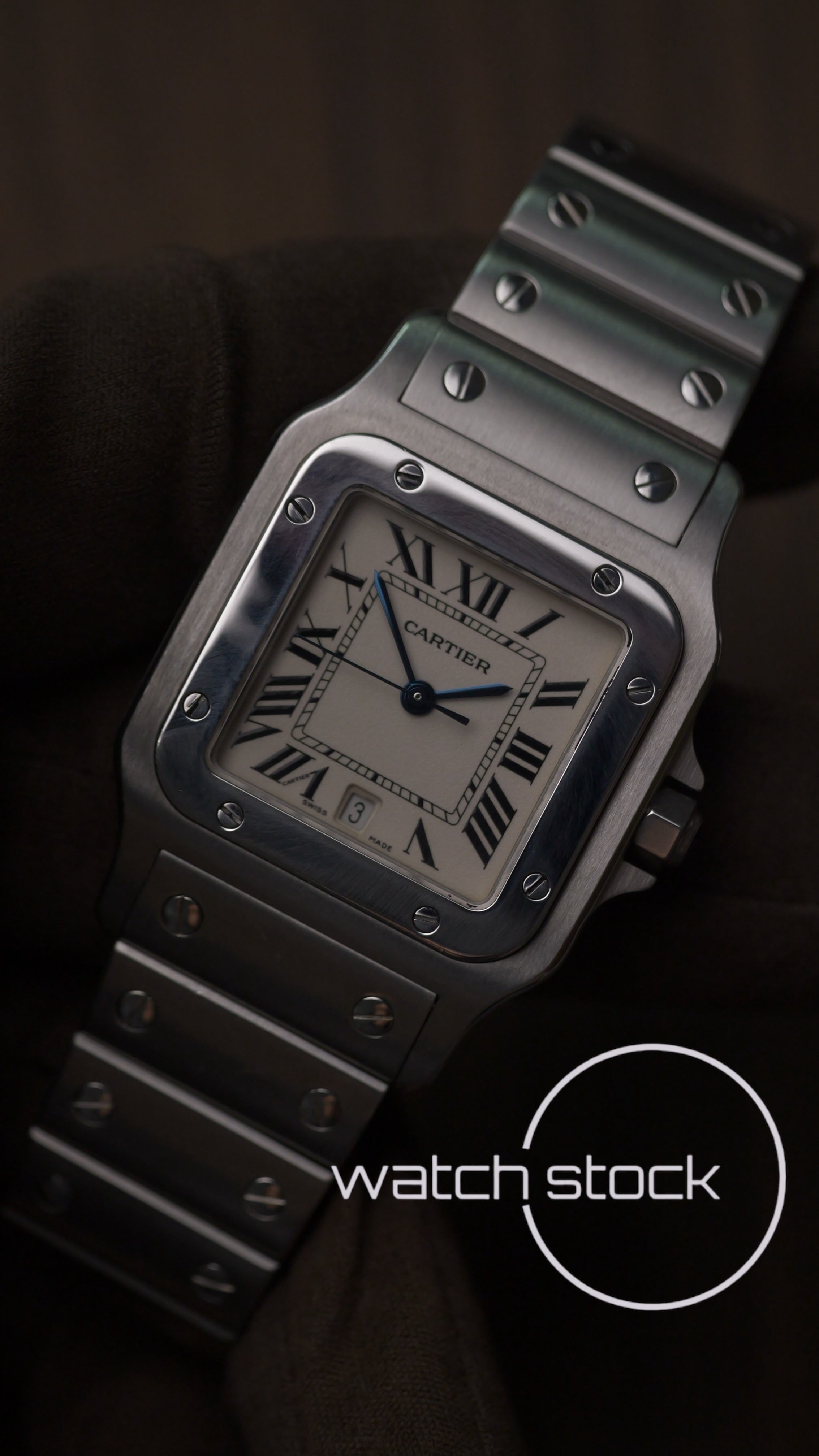 Cartier santos galbee Full set 1564 men quartz 29x41mm