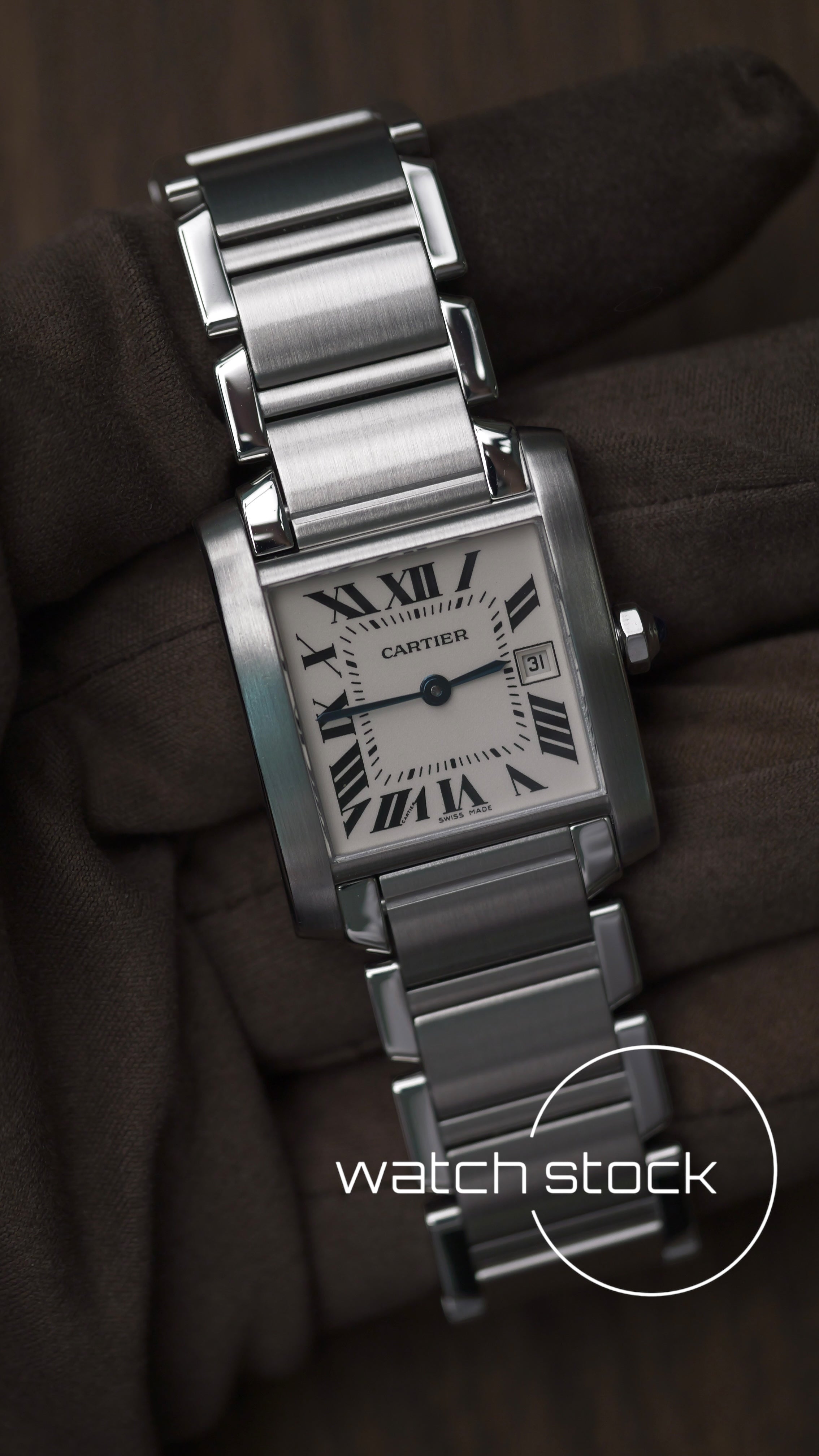 Cartier tank francaise medium ref.2465 29x30mm FULL SET quartz