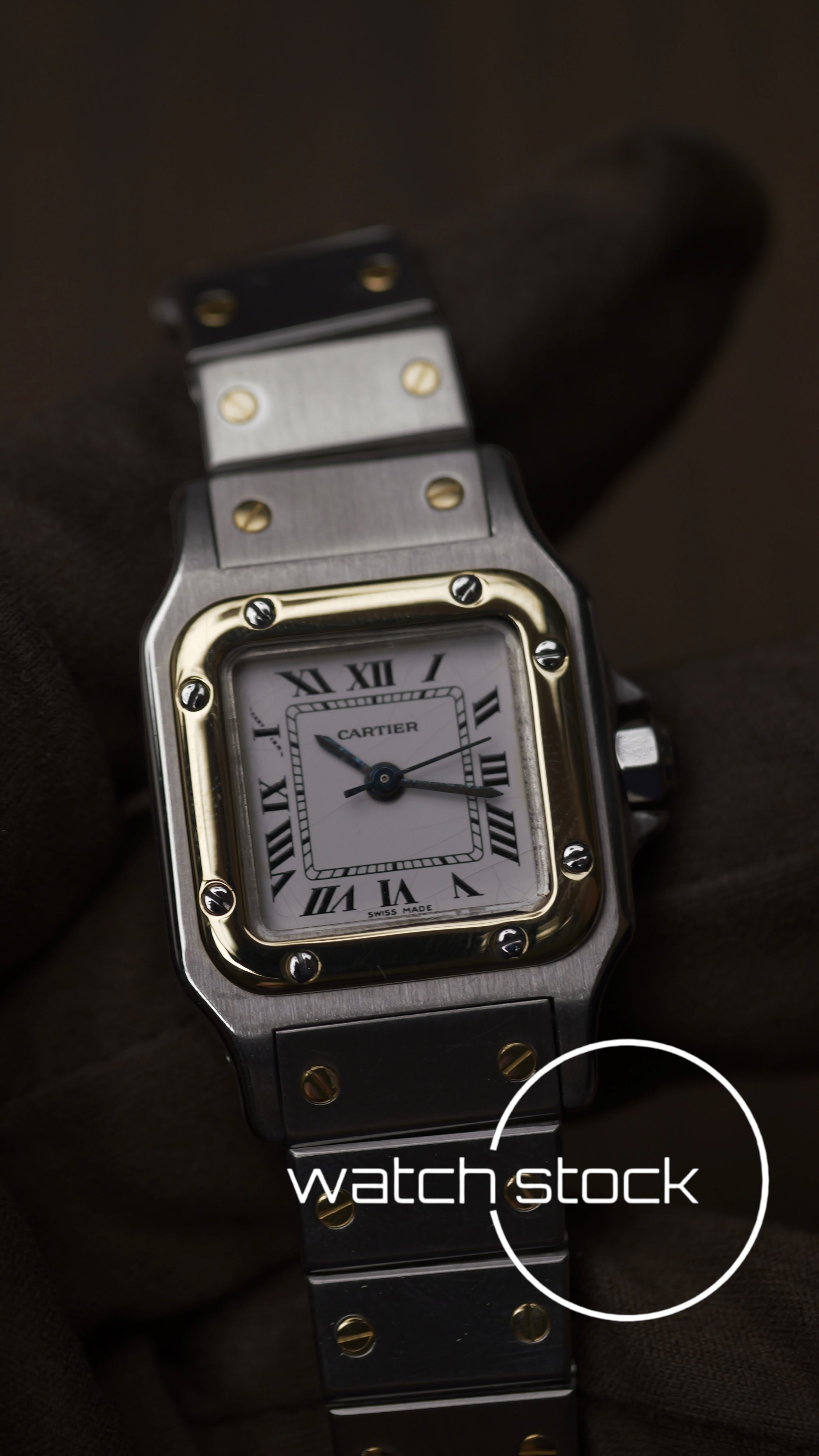 Cartier santos carré lady automatic ref.0902 24x35mm