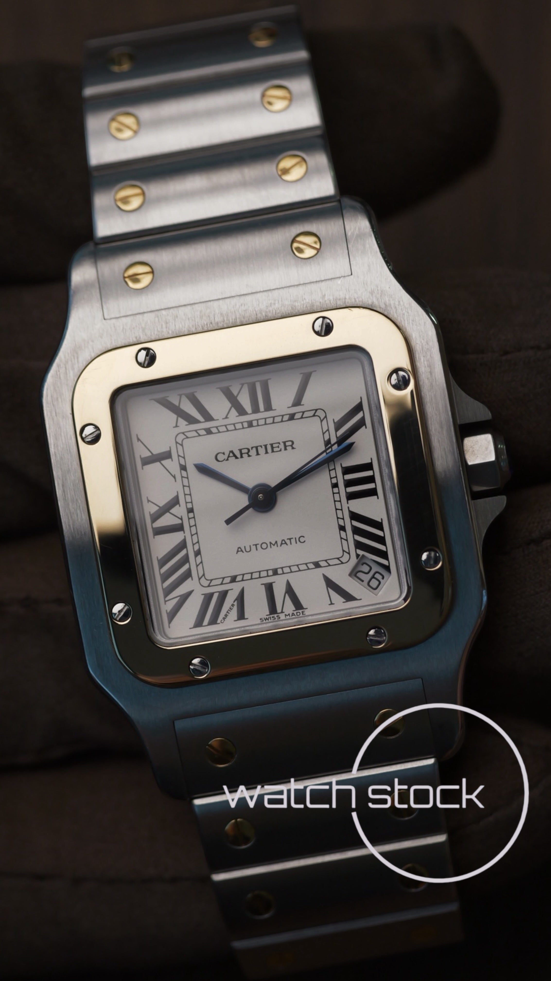 Cartier santos galbee XL Gold Steel ref.2823 Automatic 32x45mm