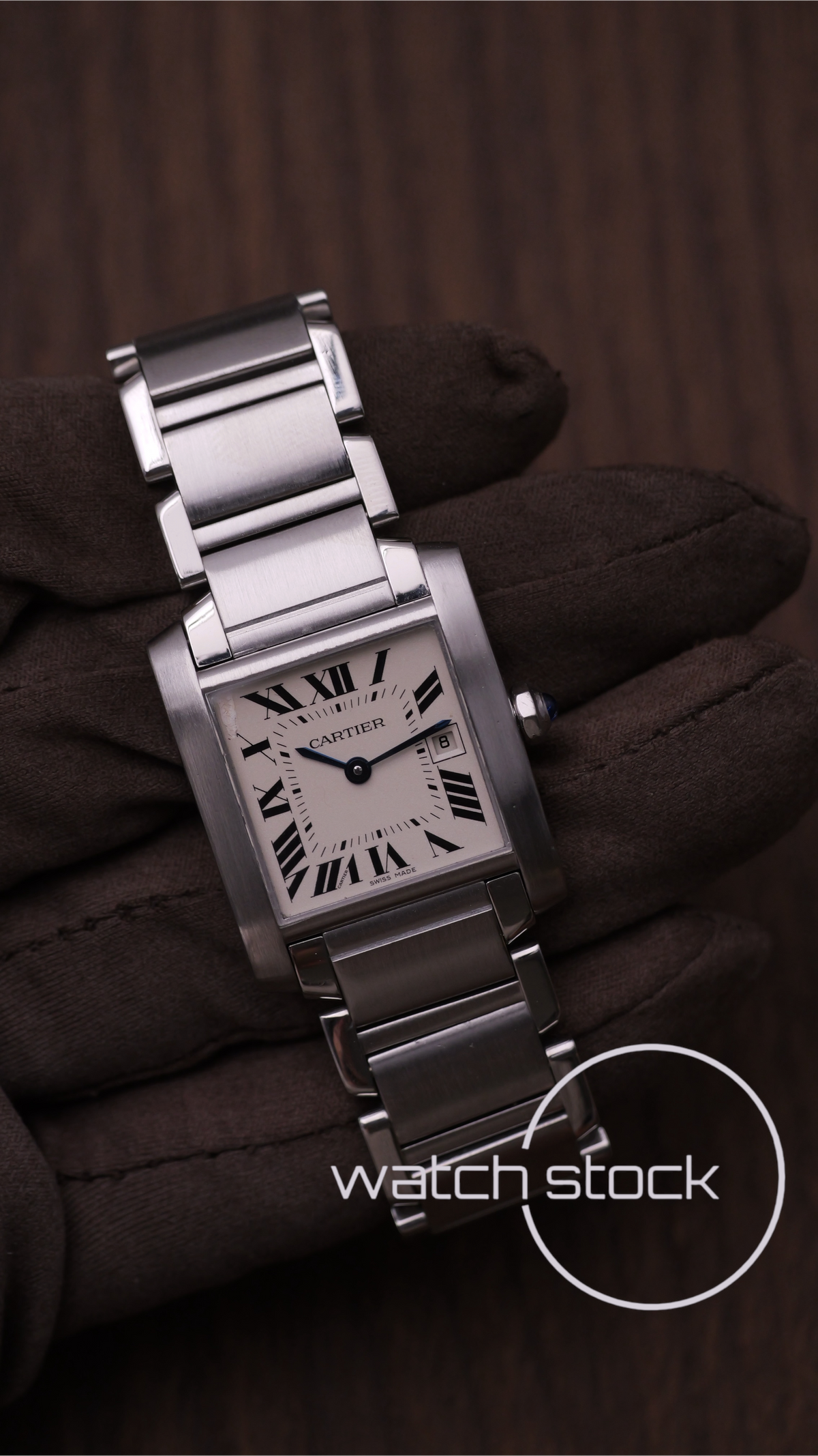 Cartier tank francaise medium ref.2465 29x30mm quartz