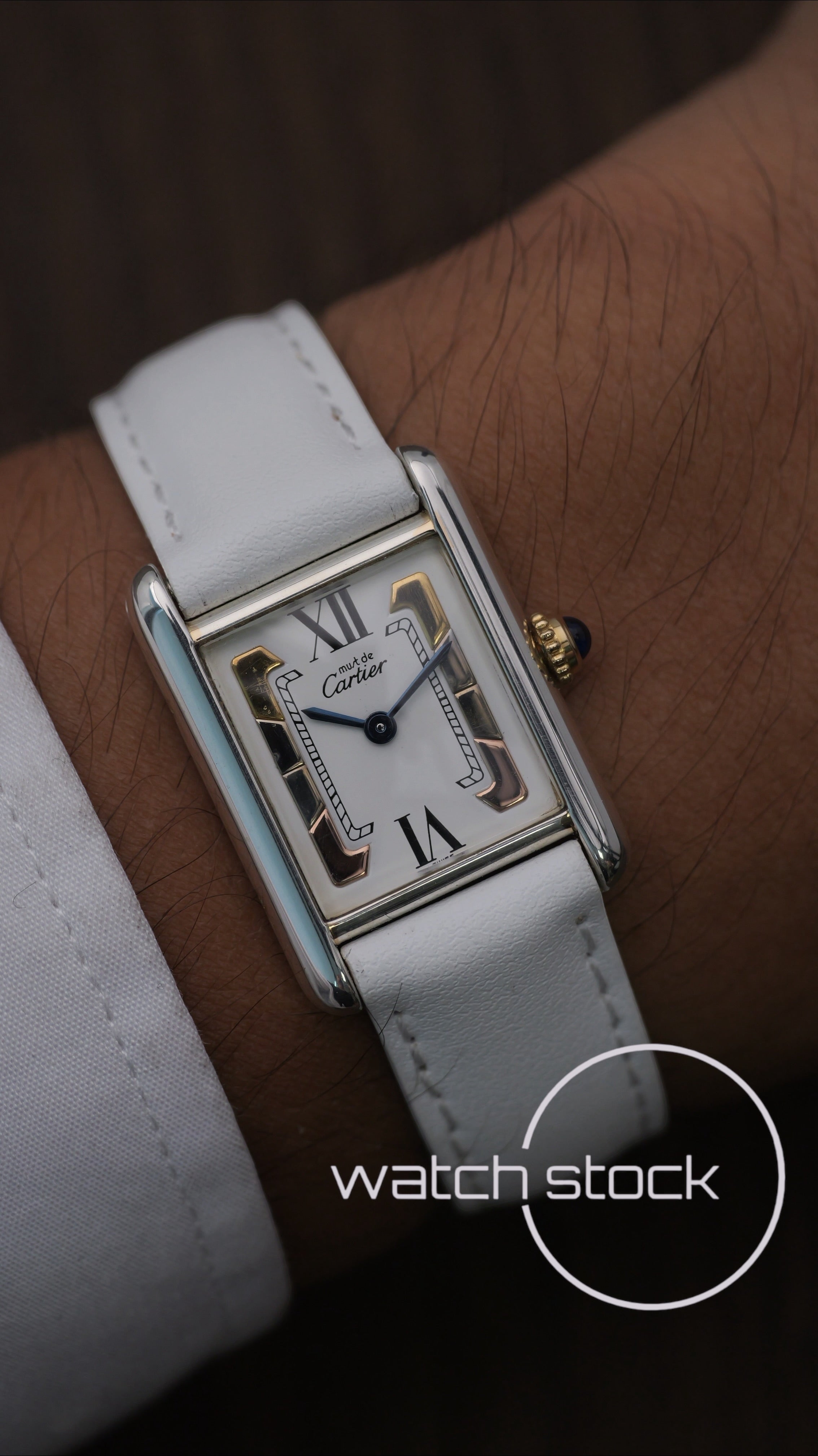 Cartier tank vermeil argent plaque gold ref.1613 tg.3