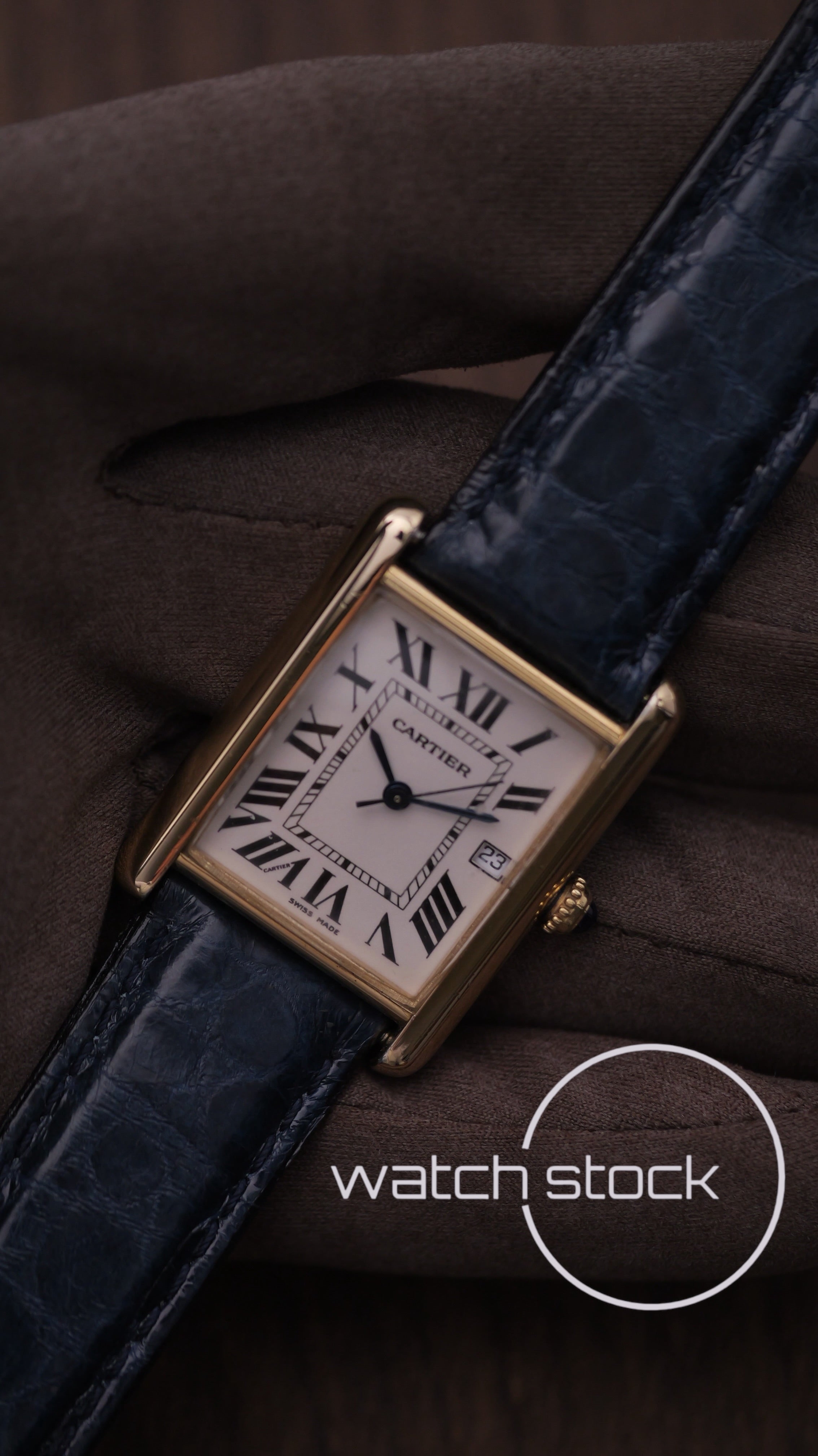 Cartier tank ref.2413 vermeil 24x34mm grande