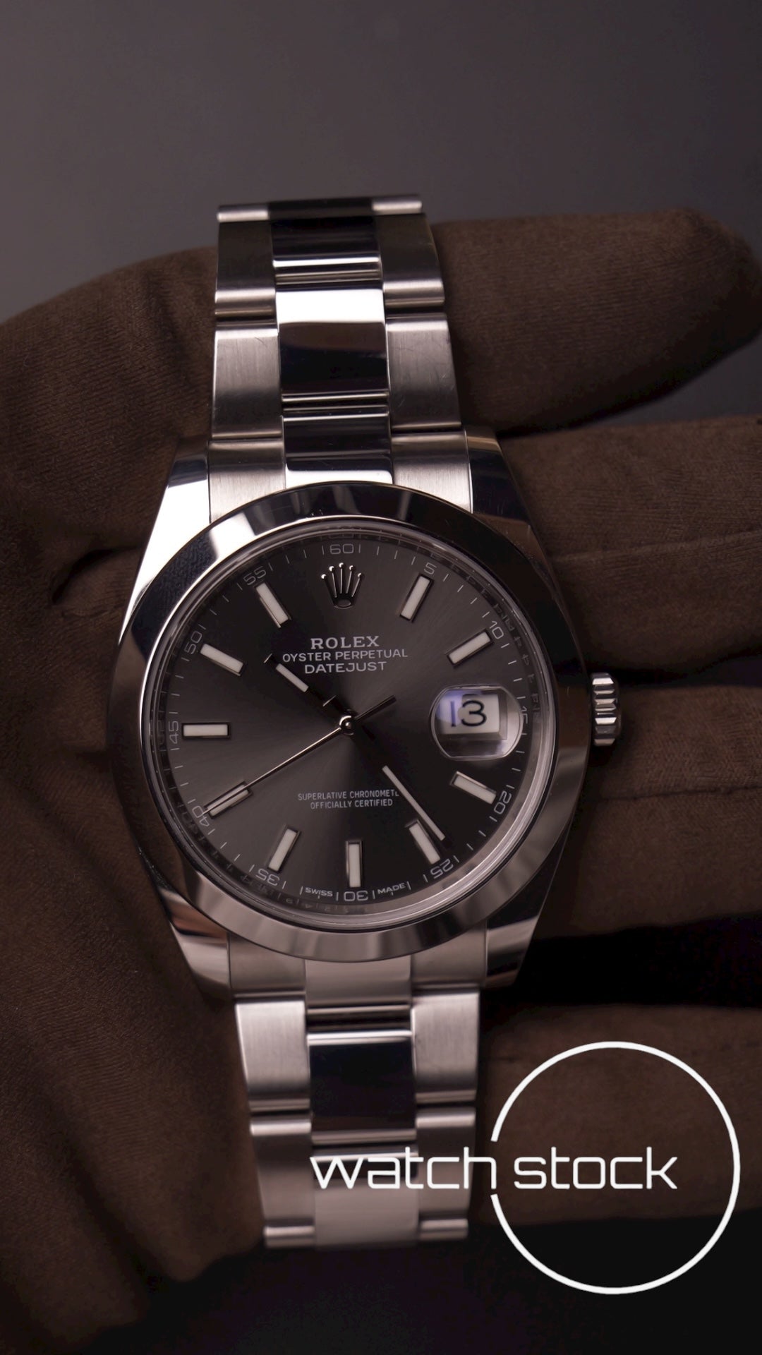 Rolex Datejust Dark Rhodium 41mm ref 126300 full set anno 2018