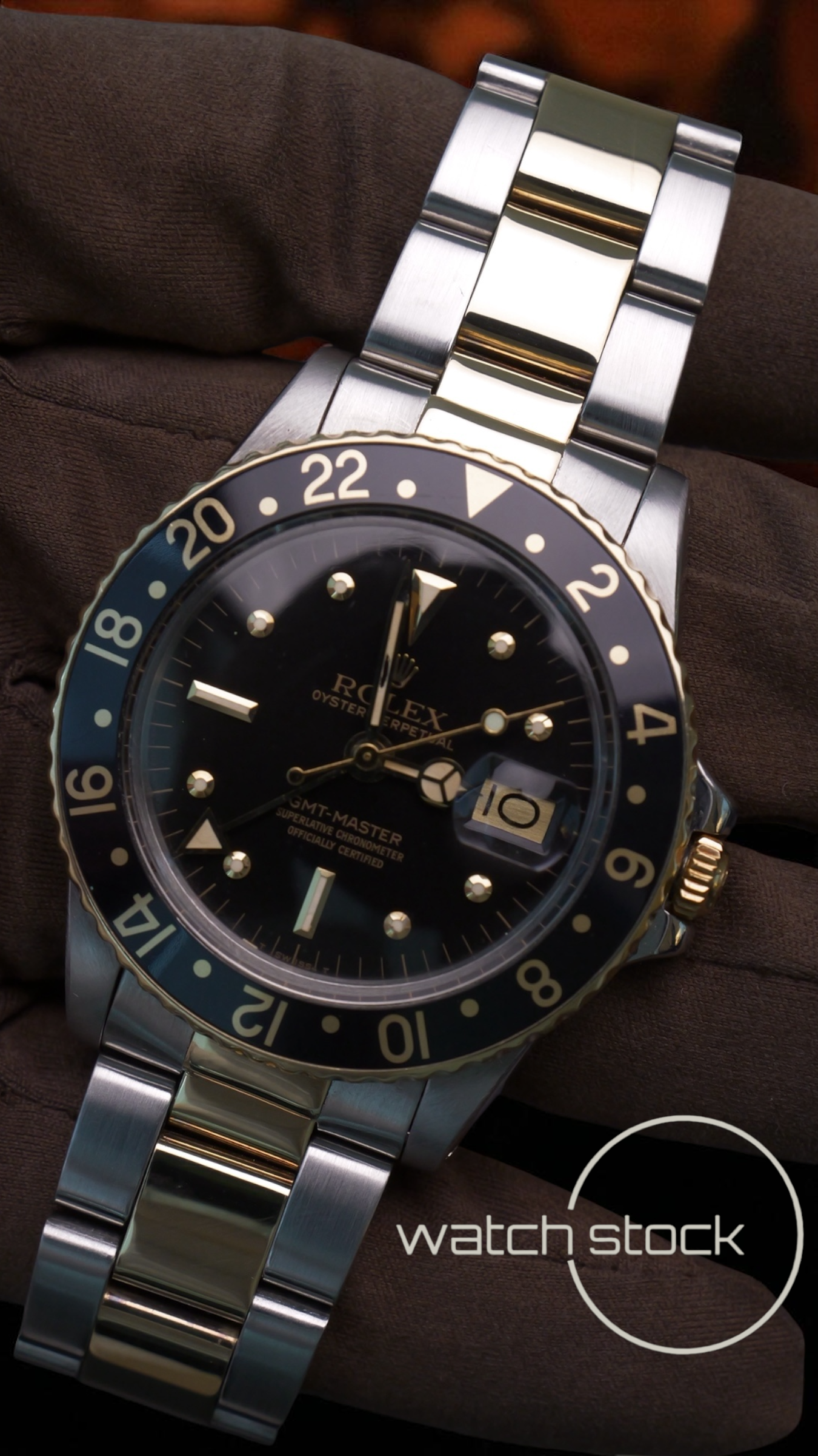 Rolex gmt master nipple dial ref 1675 anno 1977 gold/steel