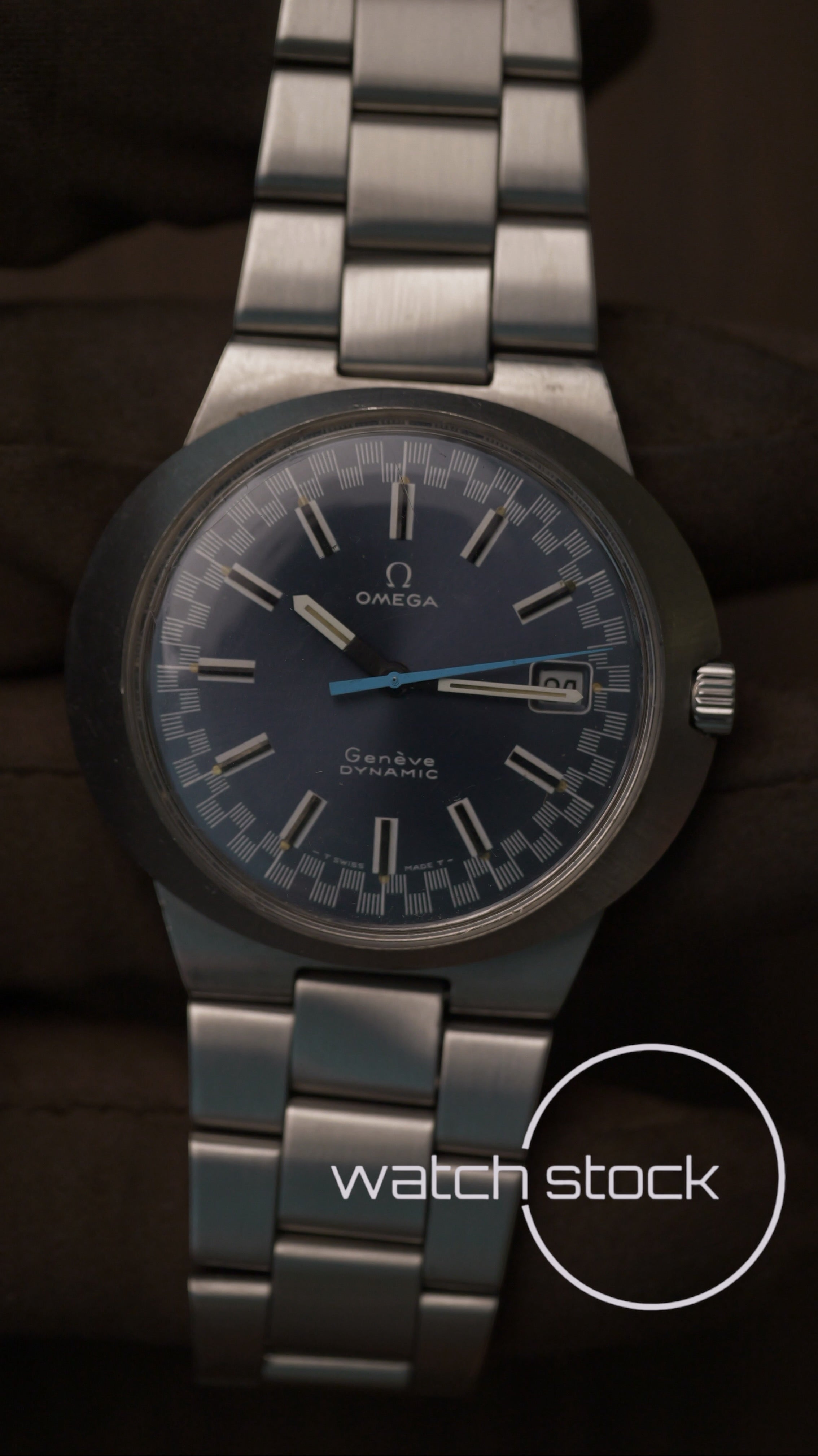 Omega Dynamic 41mm blue racing dial RARE Automatic men watch