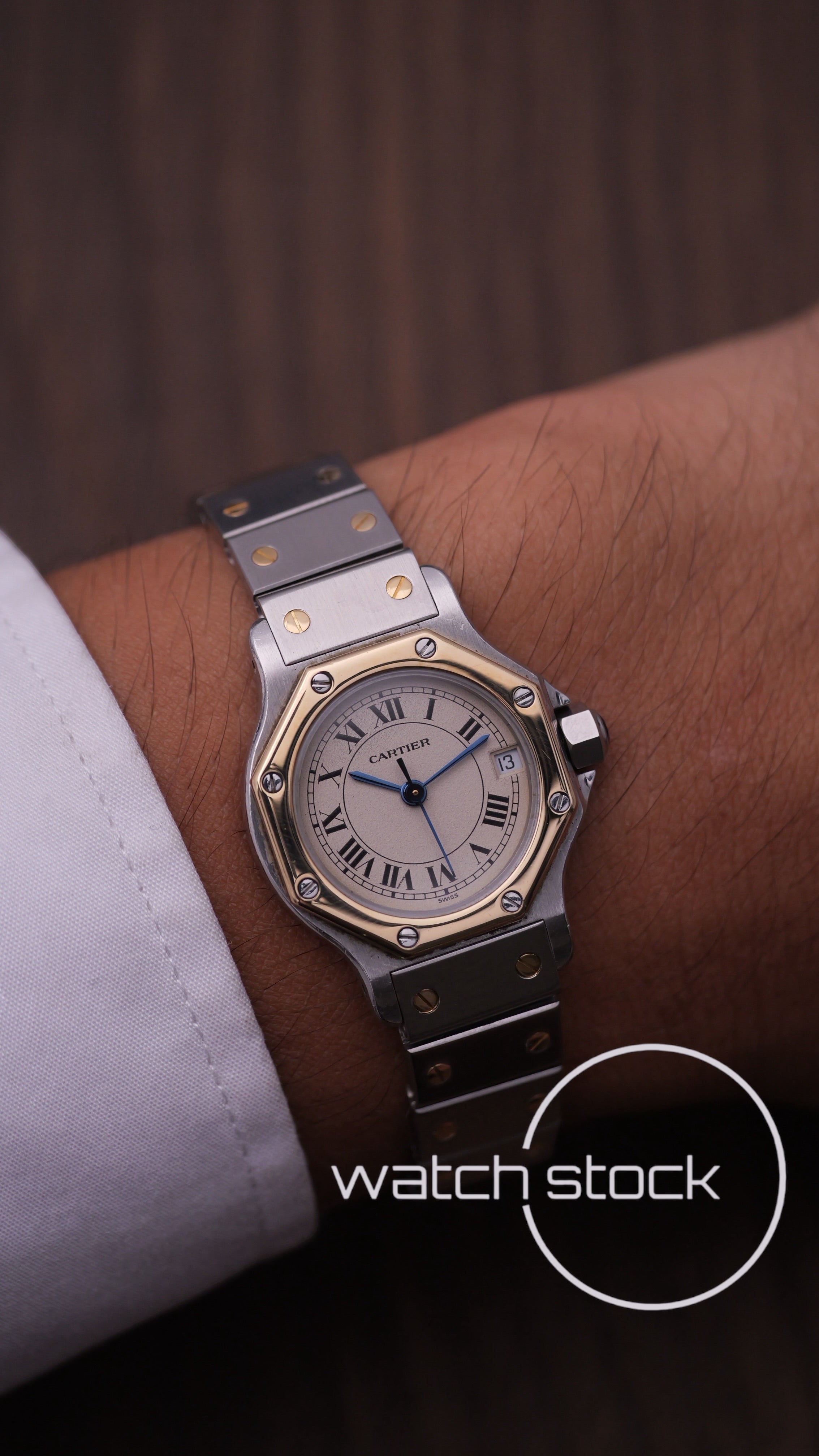 Cartier santos octagon 24mm lady