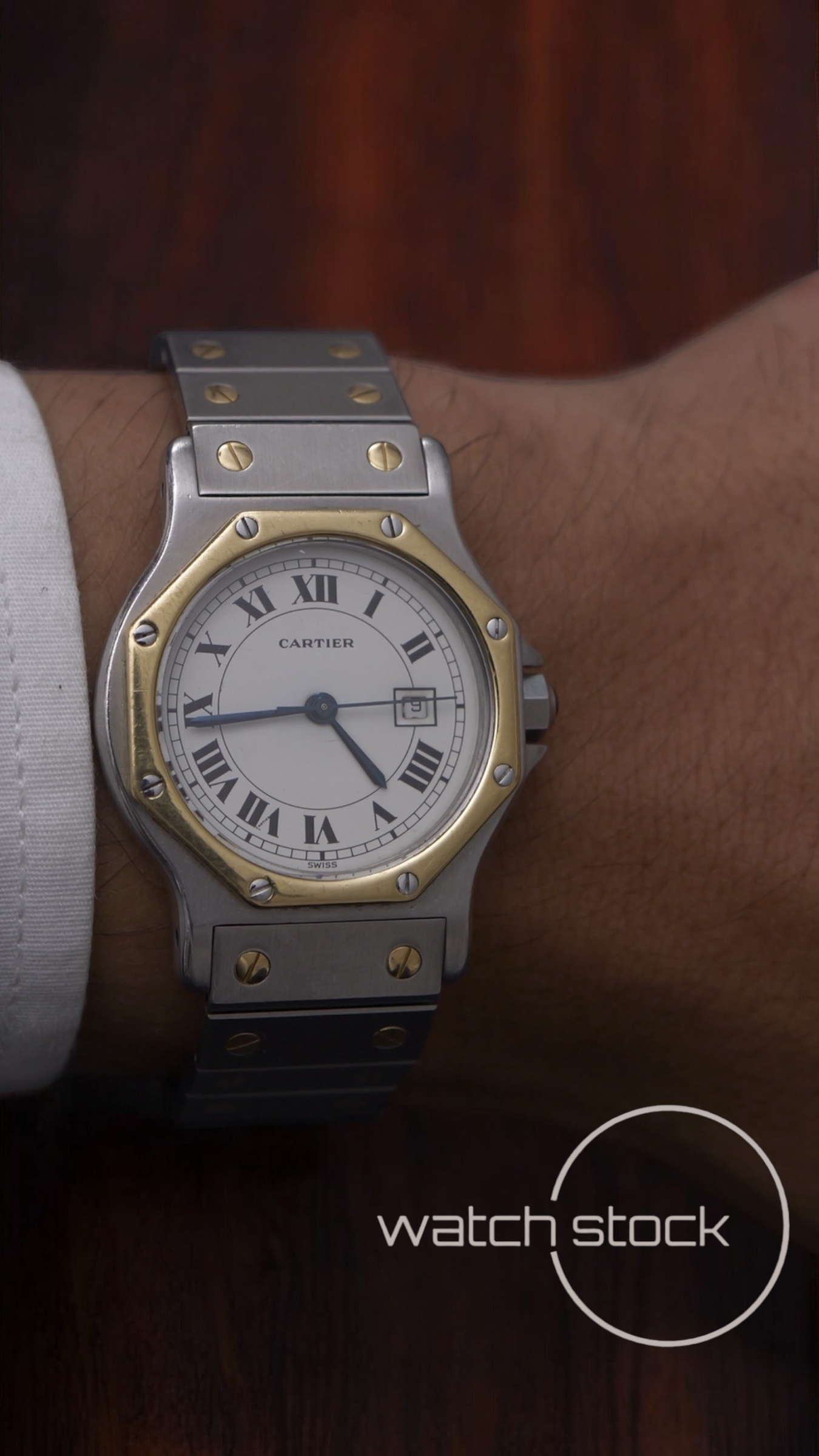 Cartier santos Octagon 30mm Large men santos de cartier ref.2966 Automatic