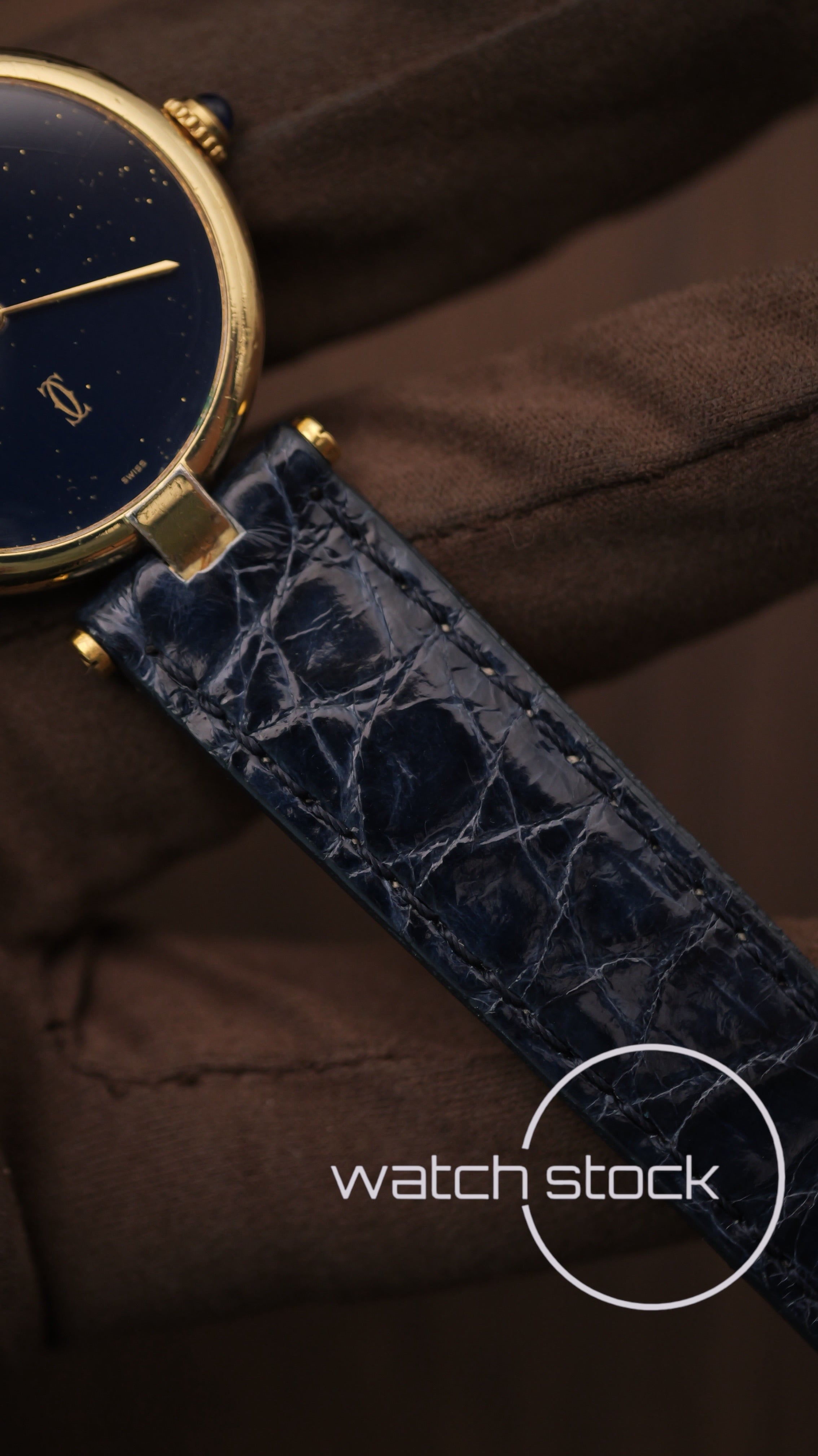 Cartier Vendome 30mm blue stardust dial unisex 1980º