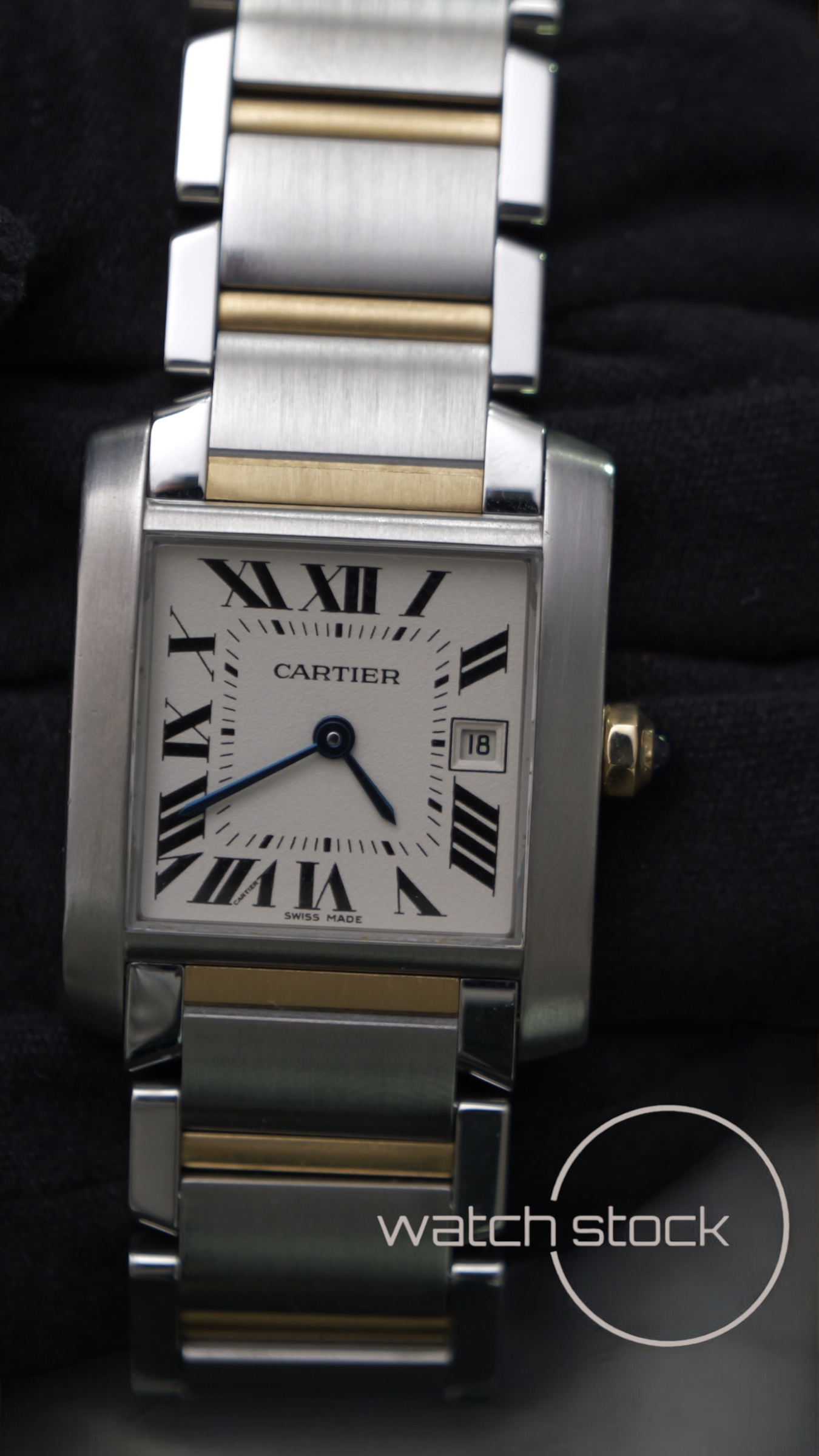Cartier tank francaise acc. Or. ref.2465 29x30mm quarz
