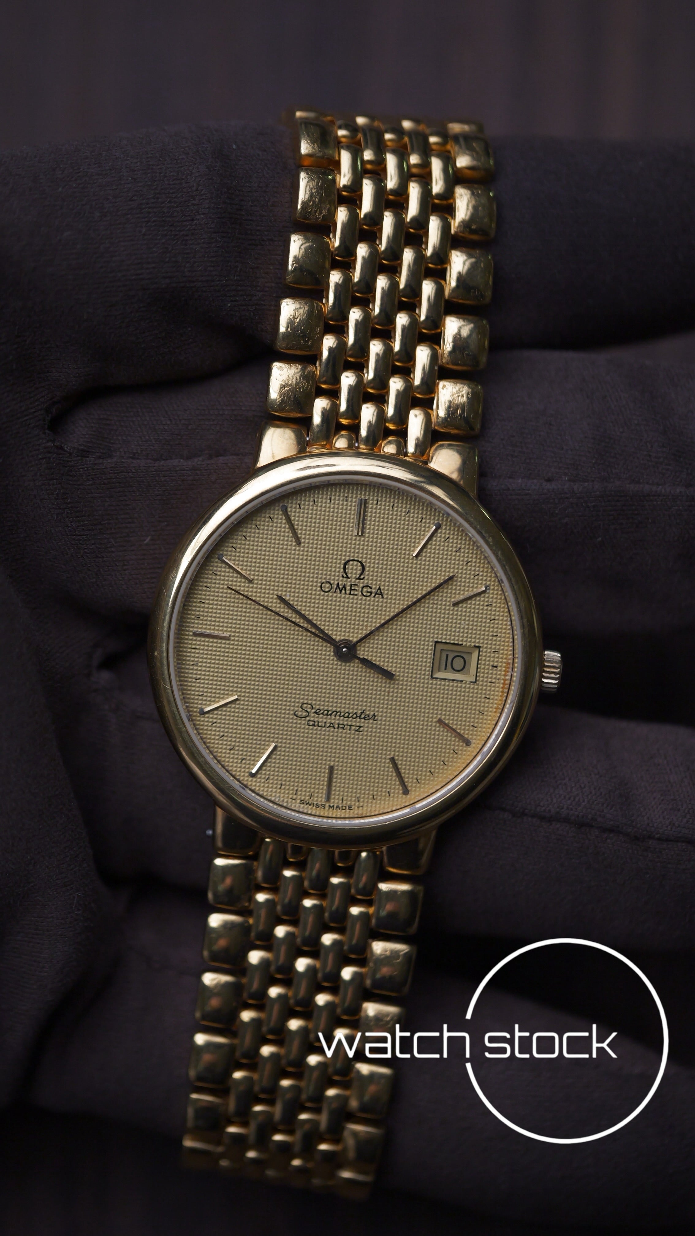 Omega Seamaster de ville 1993 vintage placcato oro Quartz