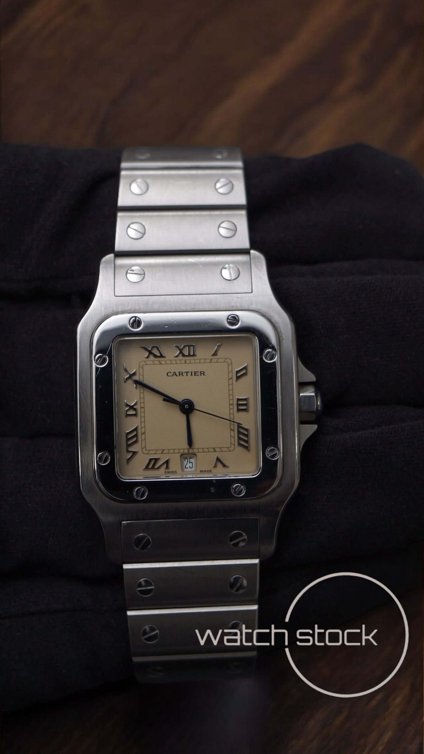 Cartier santos galbe 29x41mm ref.987901 must de cartier quarz