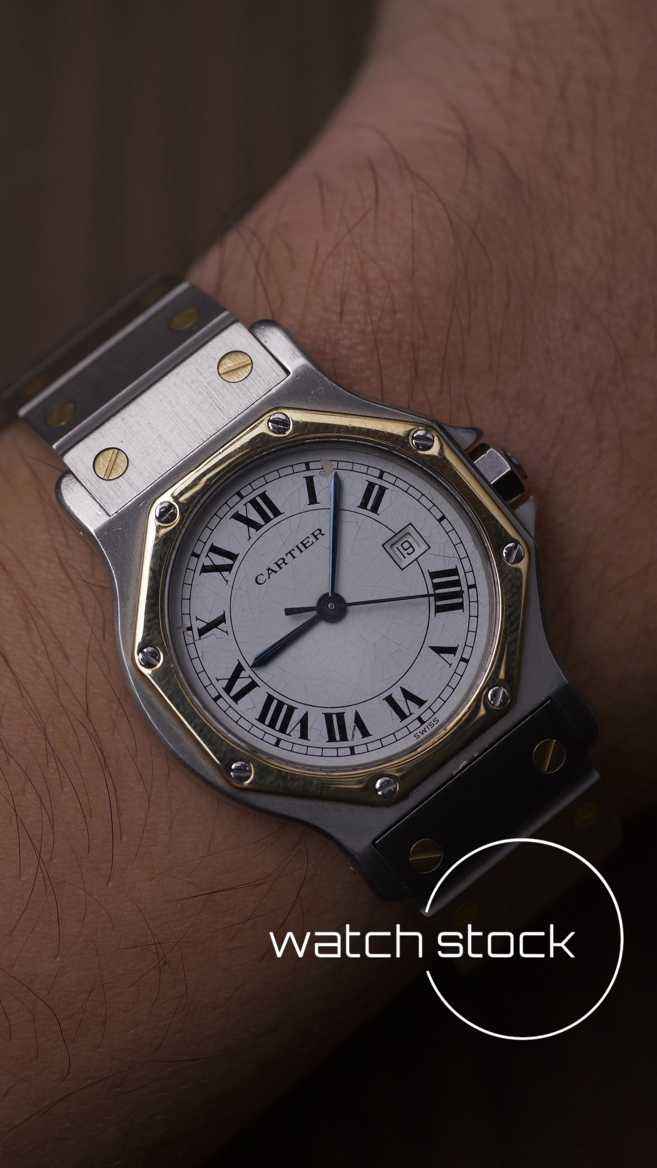 Cartier santos Octagon 30mm Large men ref.2966 Automatic