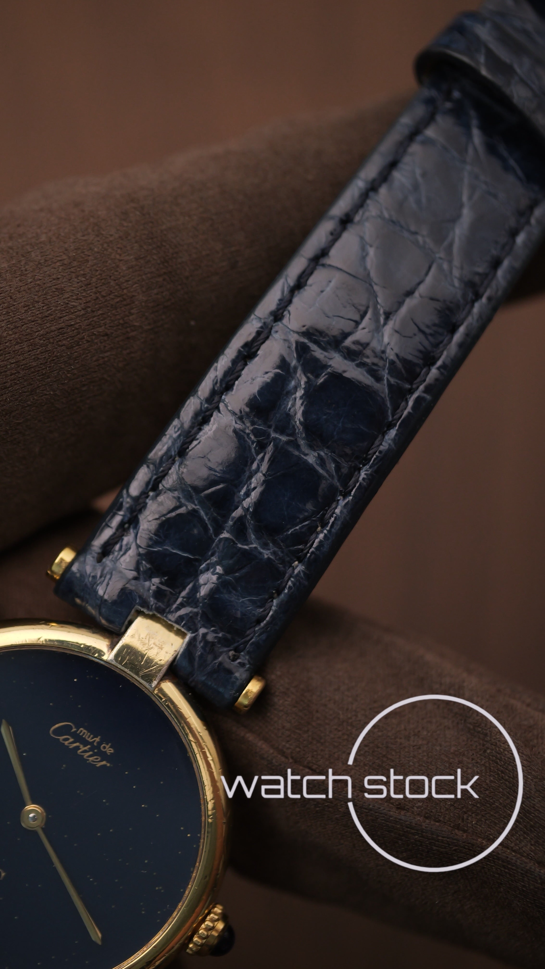 Cartier Vendome 30mm blue stardust dial unisex 1980º