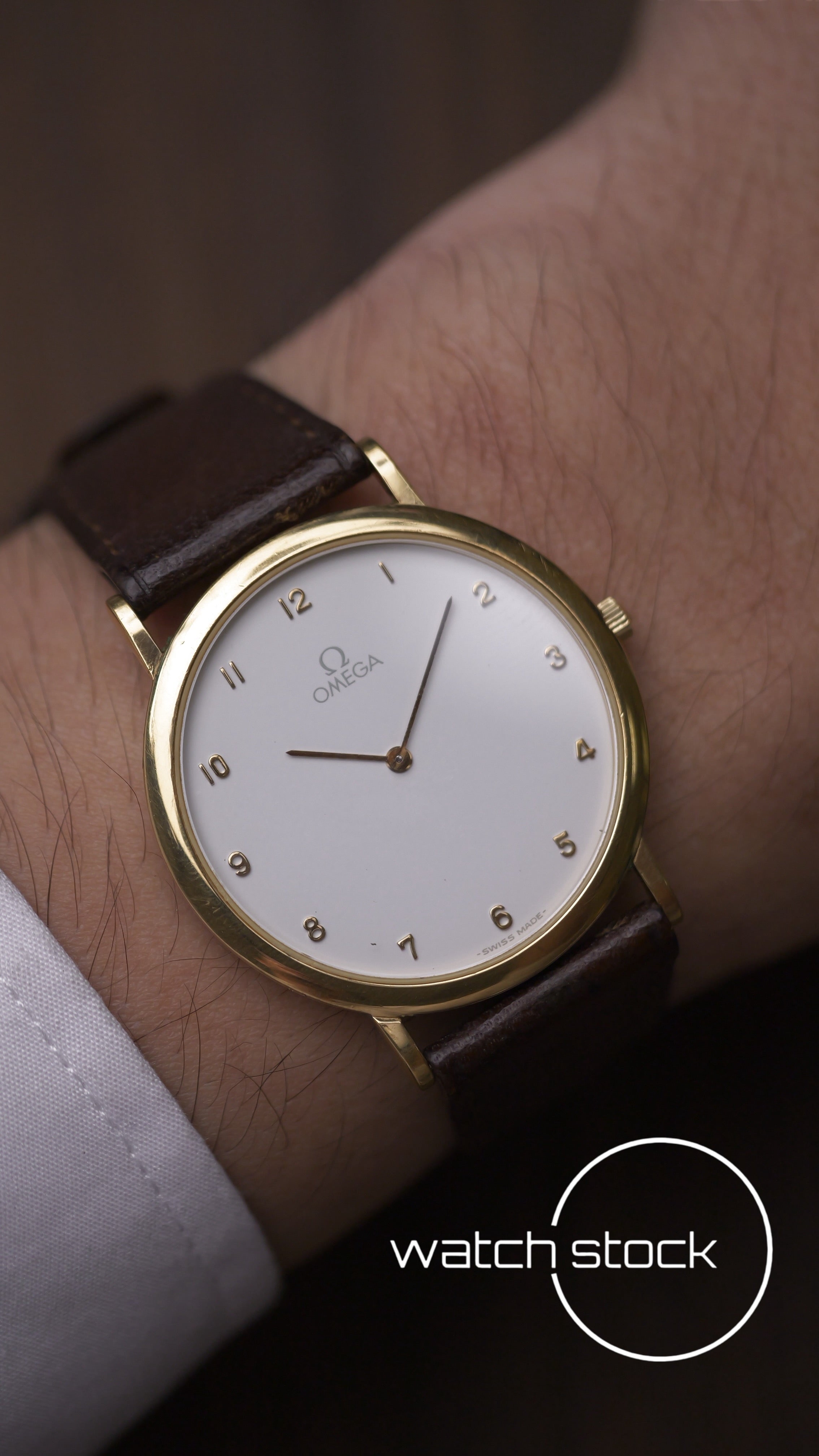 Omega De ville Rare White Dial quartz 1986