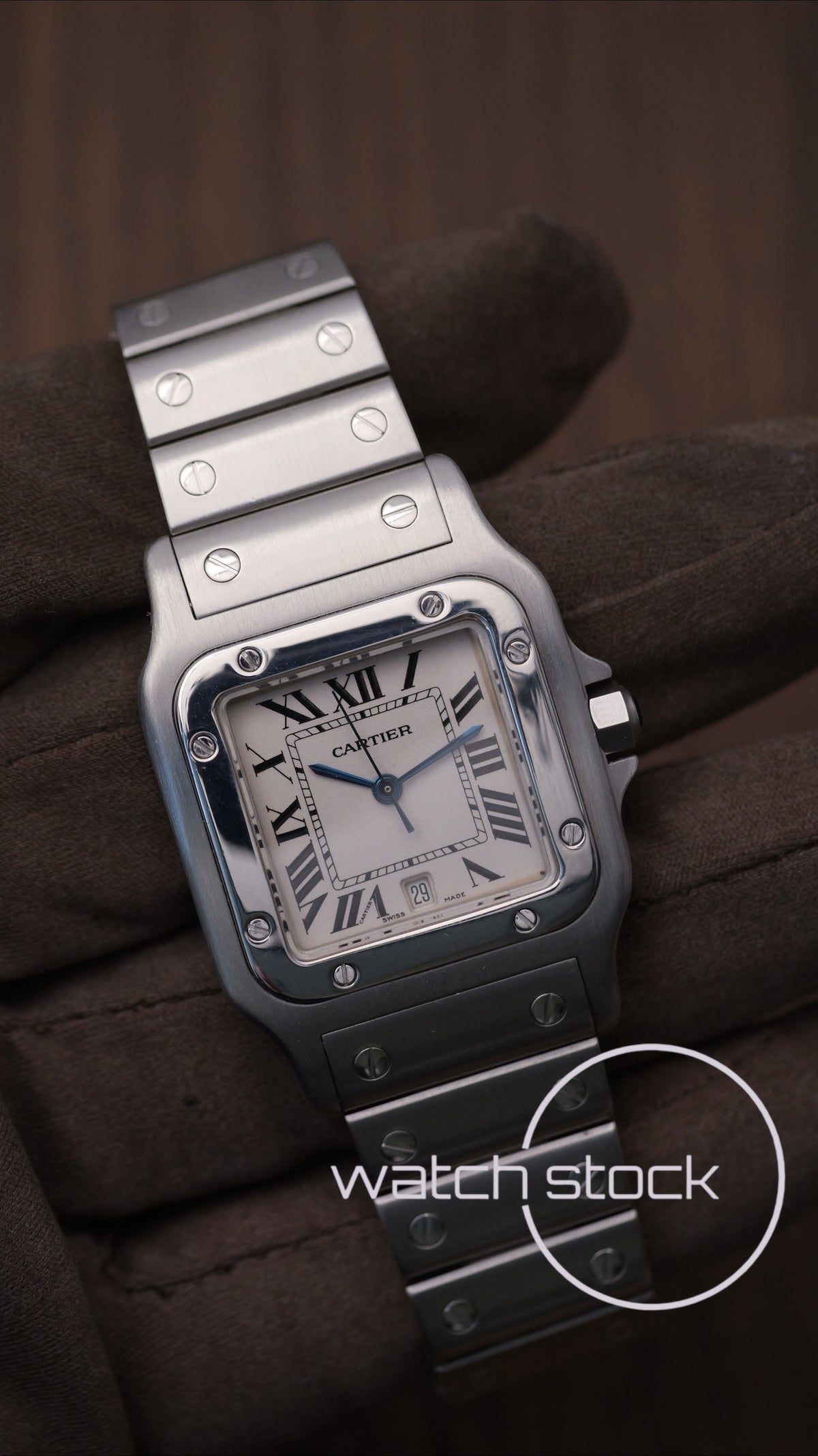 Cartier santos galbee quartz ref.1564 29x41mm