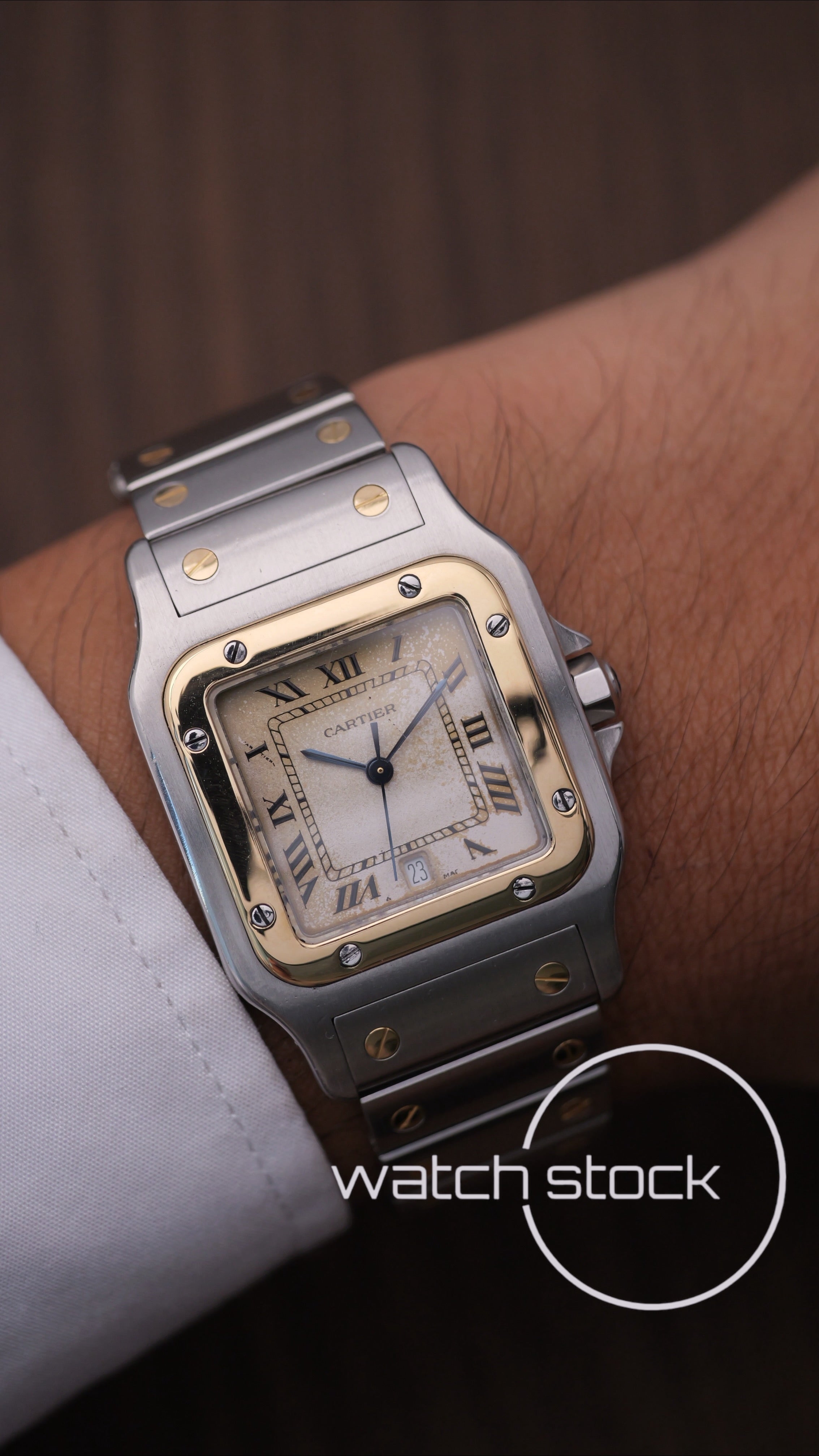 Cartier santos galbee Tropical dial 29x41mm Ref. 187901