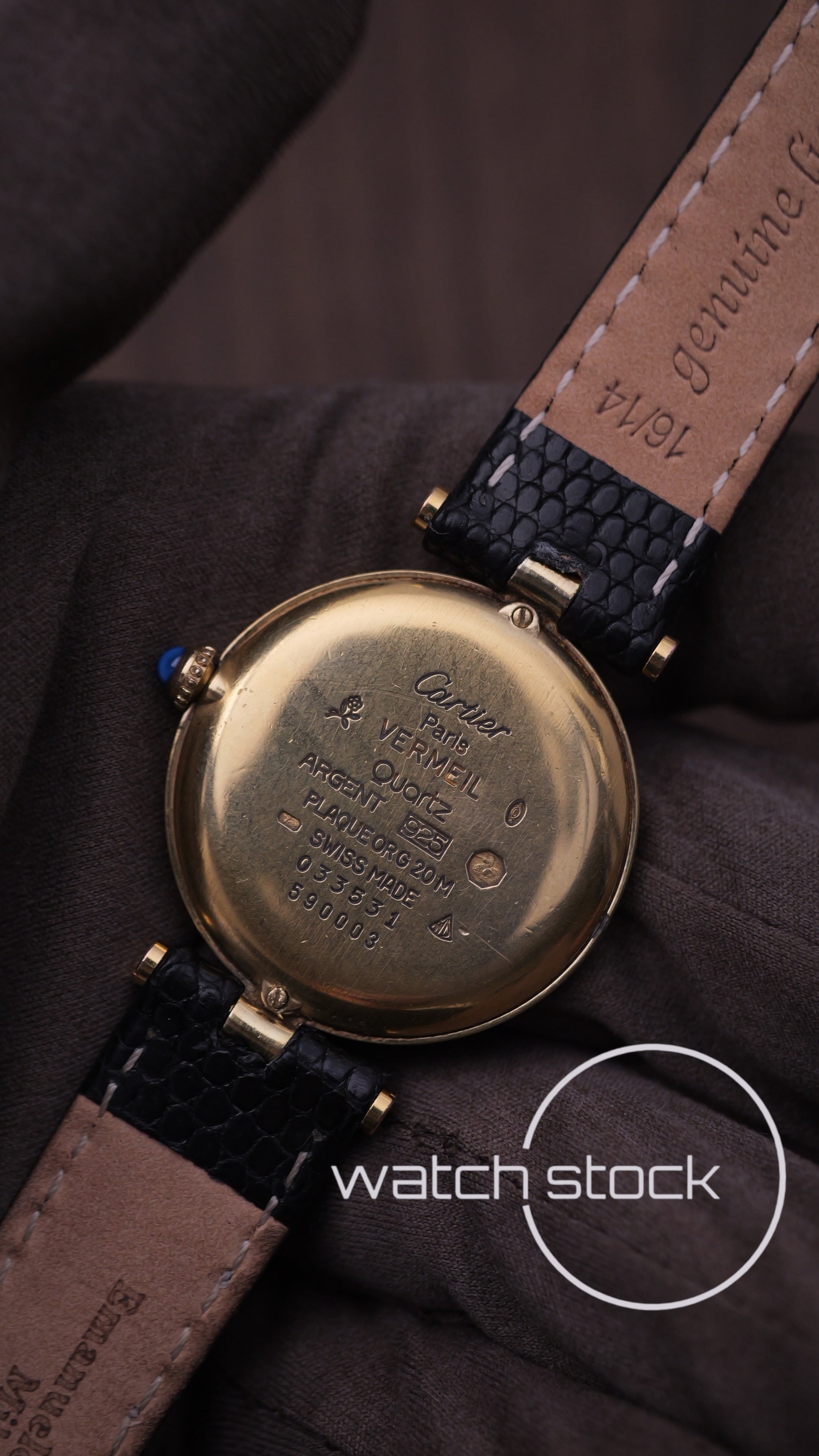 Cartier Vendome Full set 30mm Lemon Roman dial anno 1990