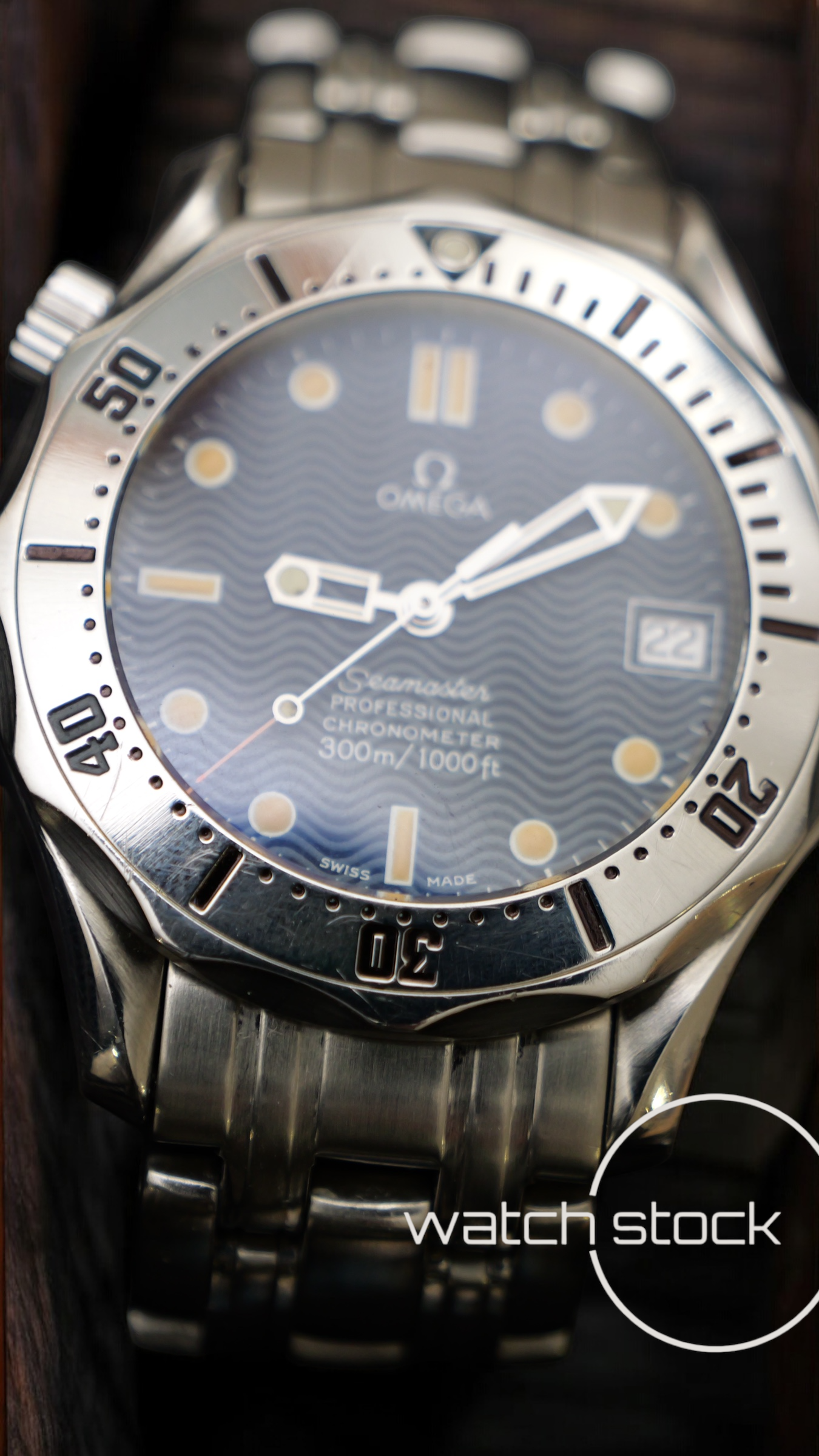 Omega seamaster 300m automatic 36mm blue dial ref. 168.1502