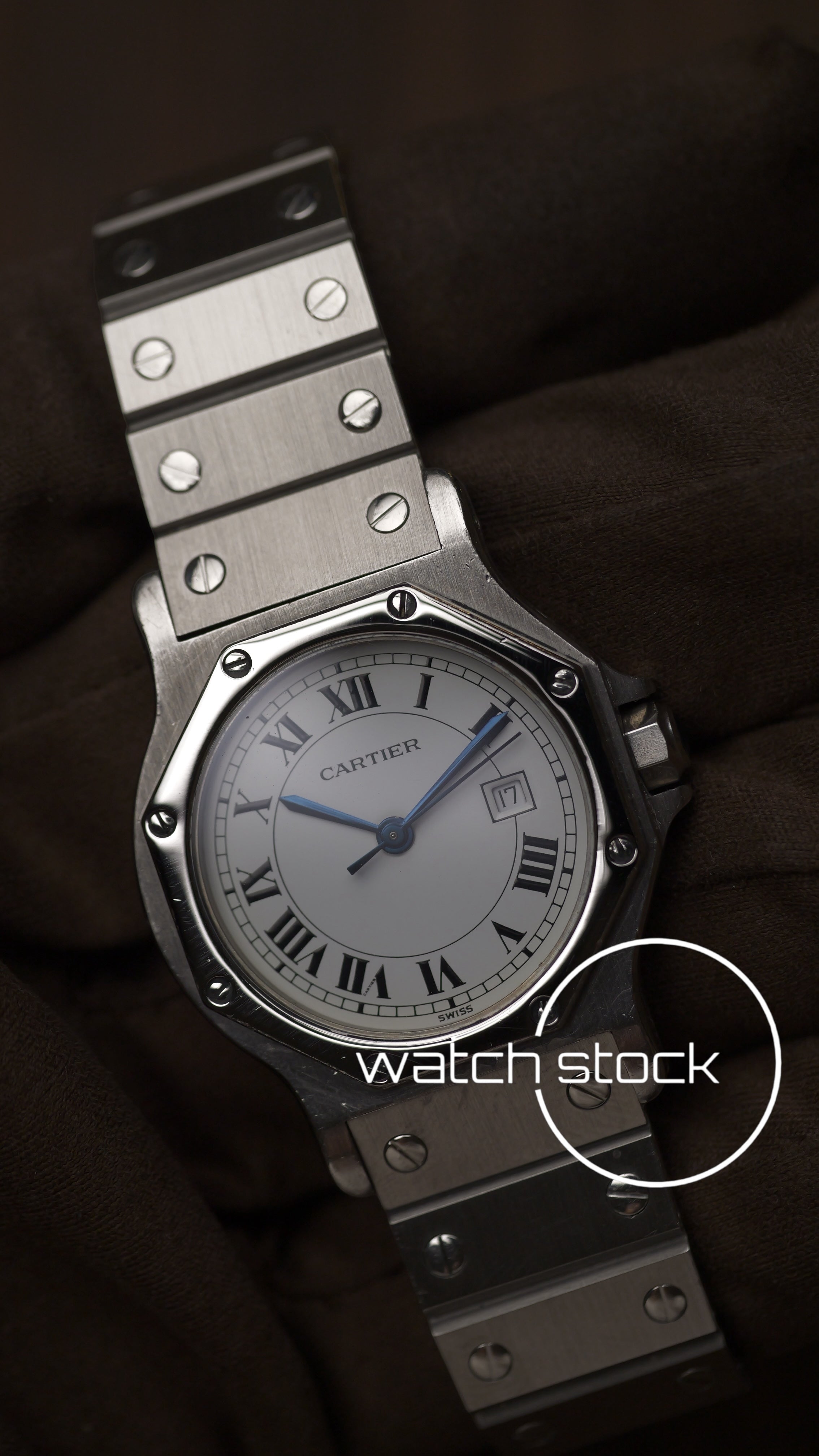 Cartier santos Octagon 30mm Large men ref.2966 Automatic