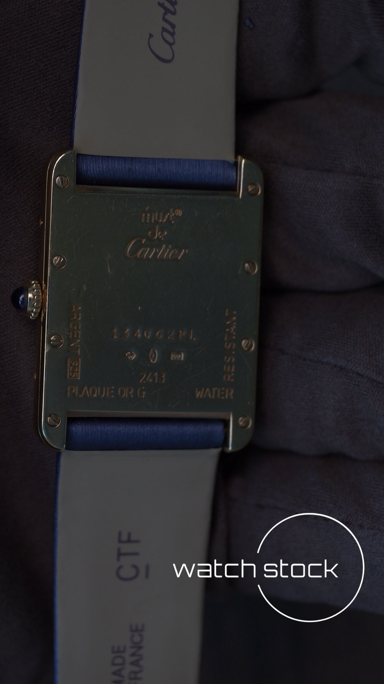 Cartier tank ref.2413 vermeil 24x34mm grande