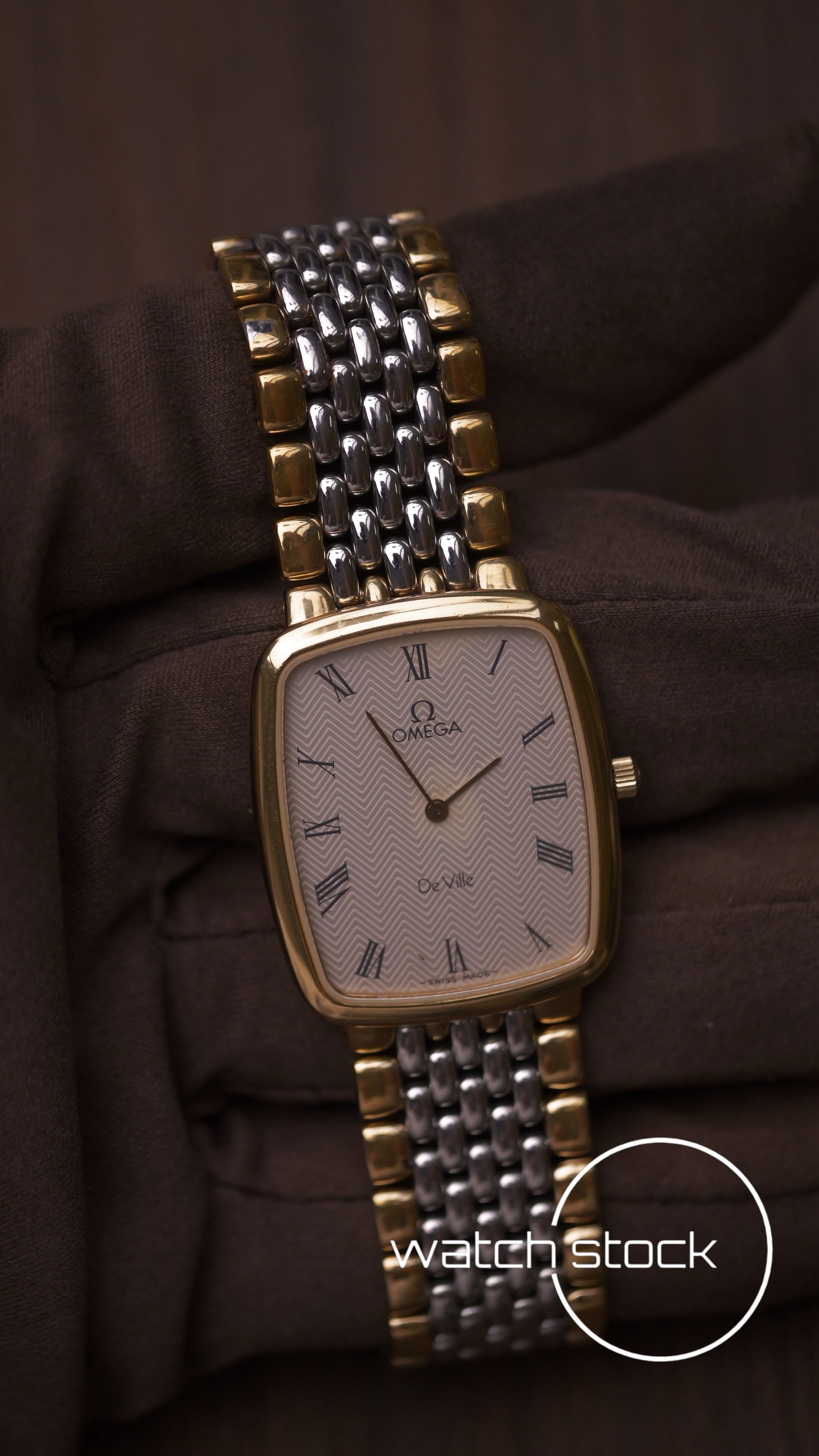 Omega De ville vintage chicchi di riso quadrante onde Quartz 1986