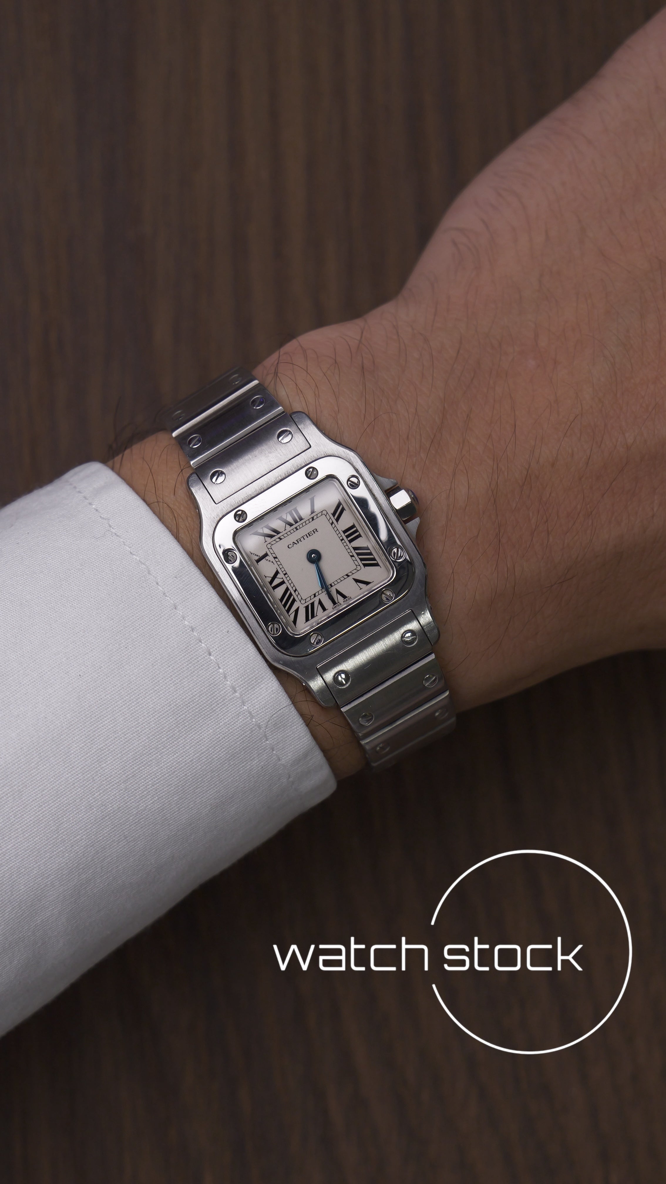 Cartier santos galbee lady quartz 24x35mm ref.1565