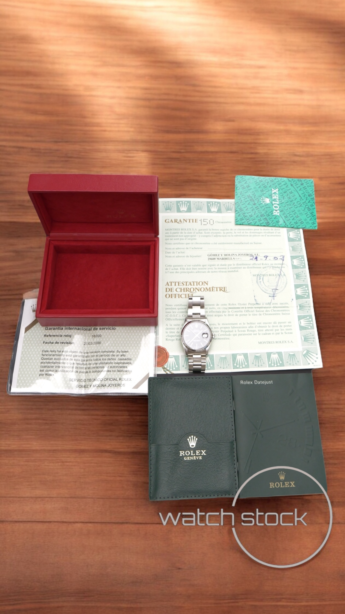 Rolex-datejust-36mm ref.-16200 FULL-SET watch-stock