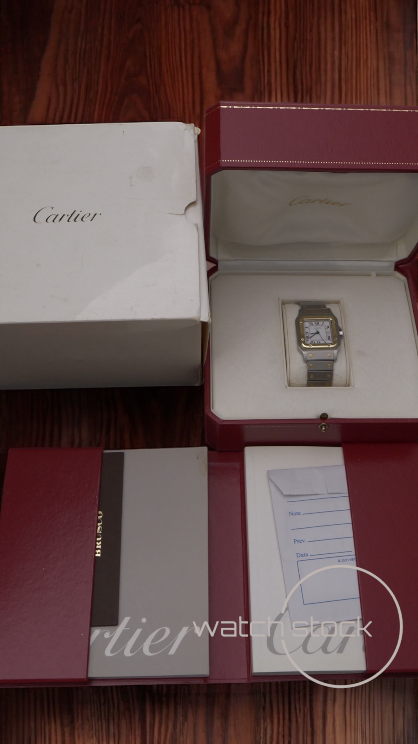 cartier santos men 29mm watch-stock