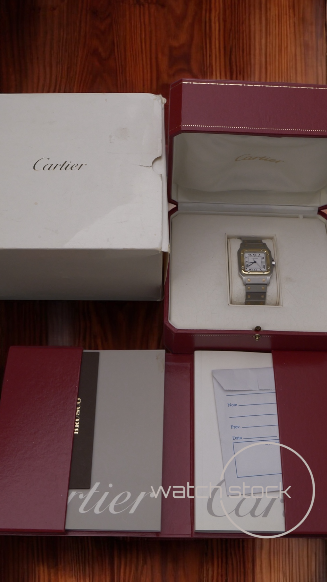 cartier santos men 29mm watch-stock