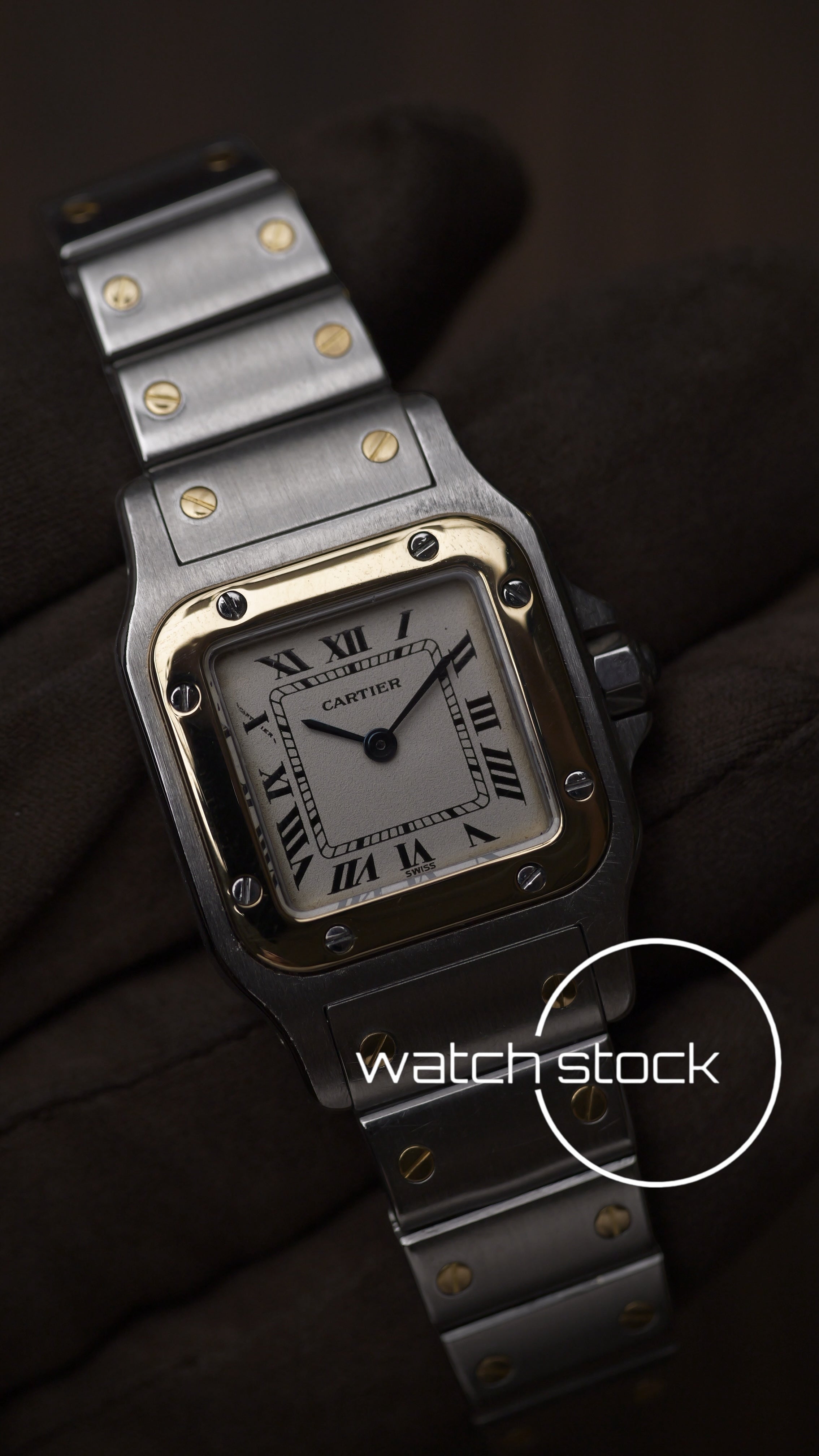 Cartier santos galbee lady quartz 24x35mm ref. 1057930 FULL SET