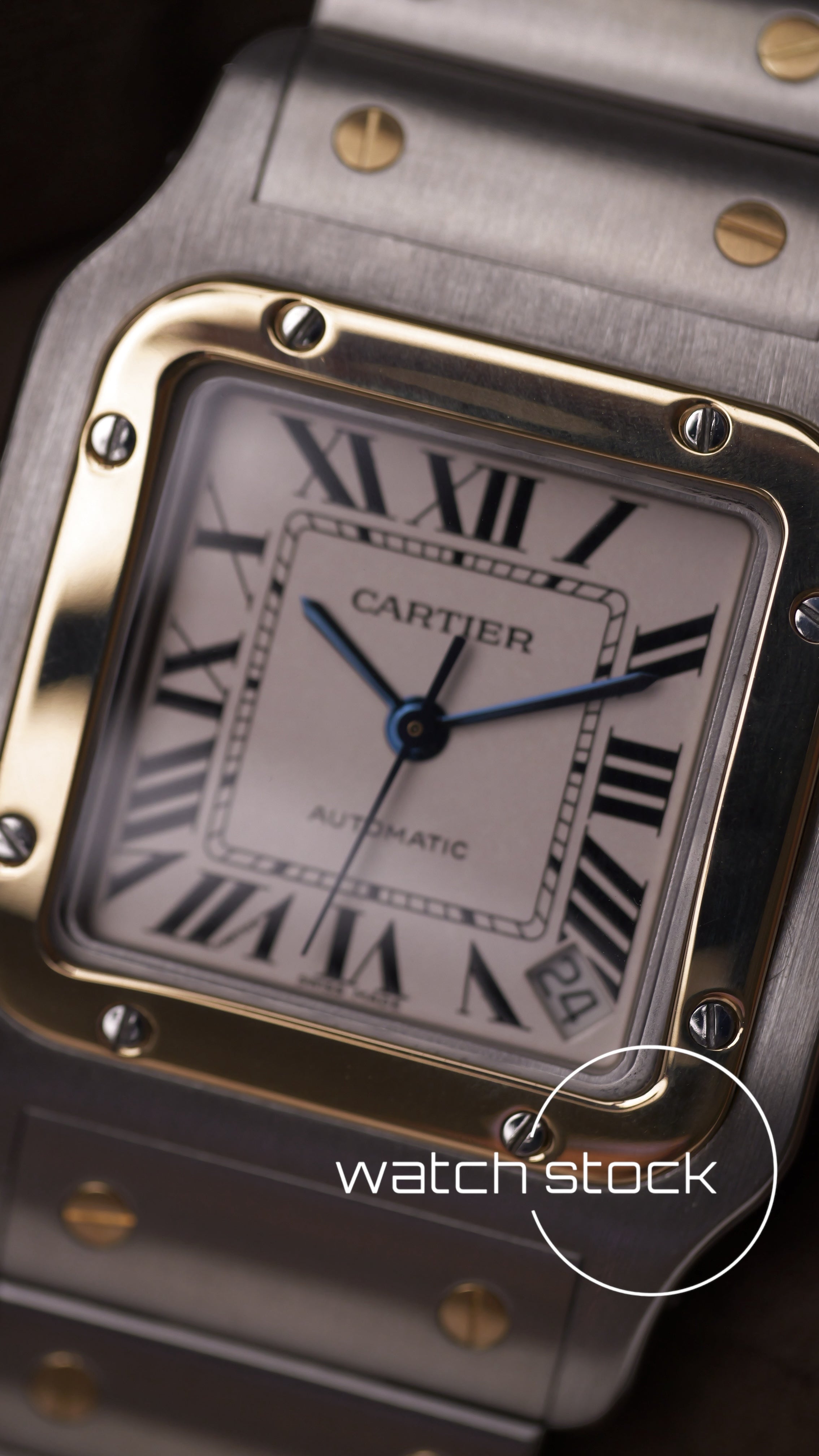 Cartier santos galbee XL gold steal ref.2823 Full set Automatic 32x45mm