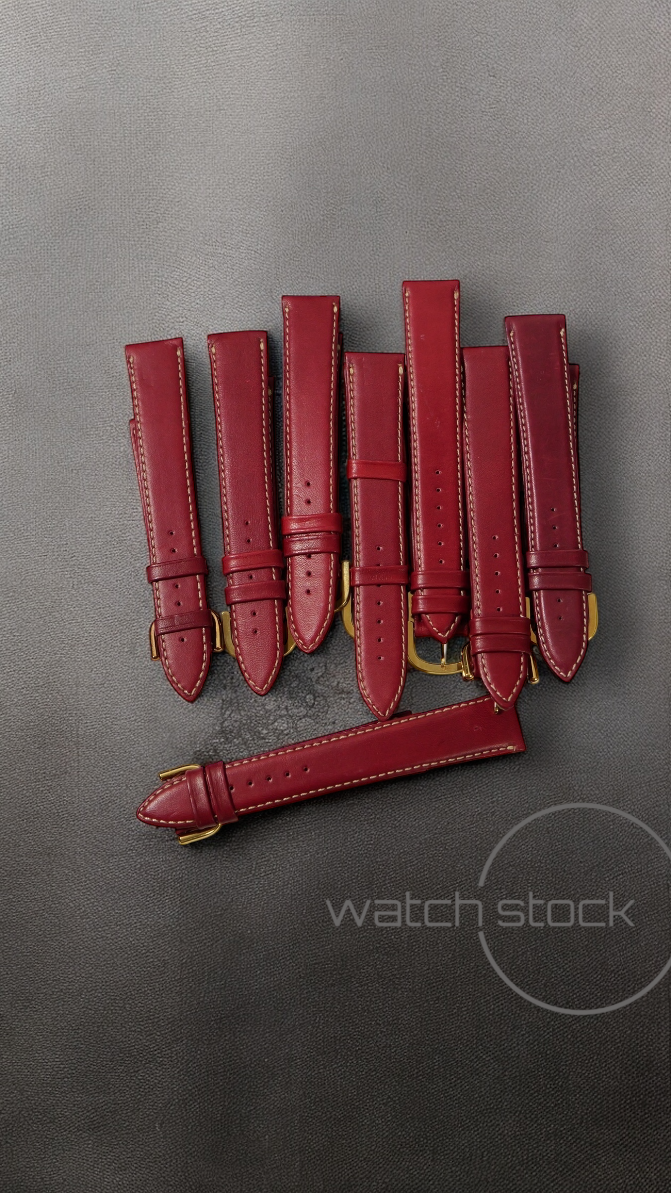 Cinturino Longines in pelle rosso con fibbia loggata ansa 18mm