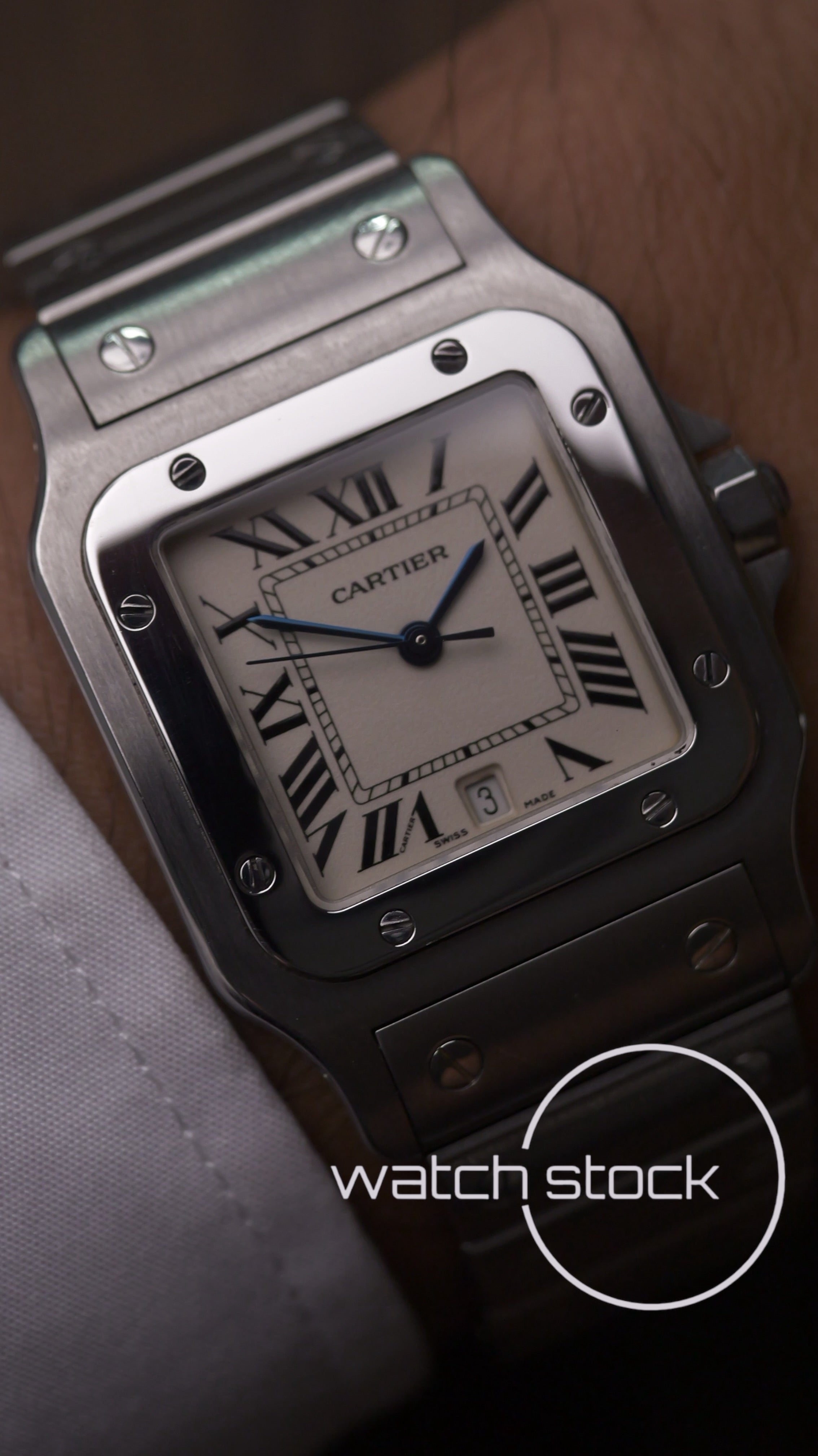 Cartier santos galbee Full set 1564 men quartz 29x41mm