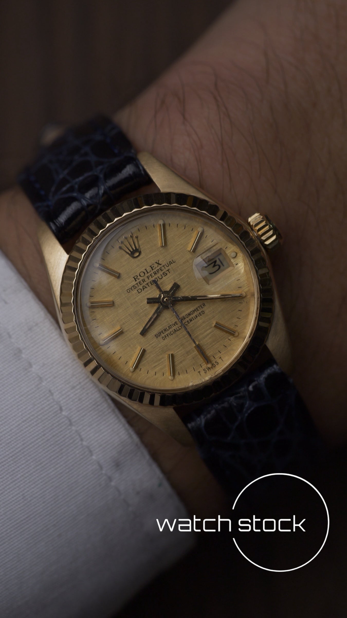 Rolex DateJust lady 26mm oro 18k linen dial