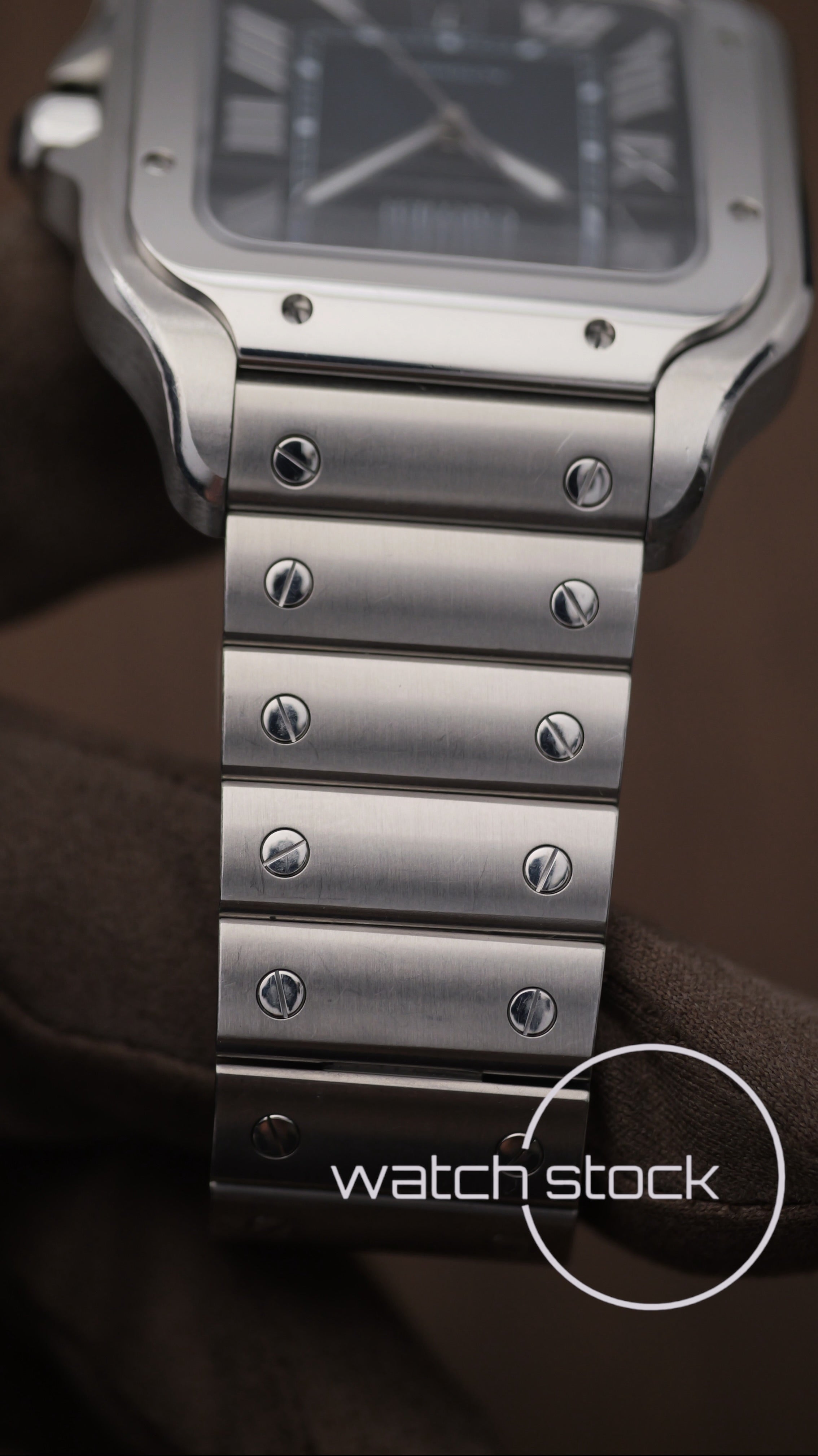 Cartier Santos LM blue dial Full Set